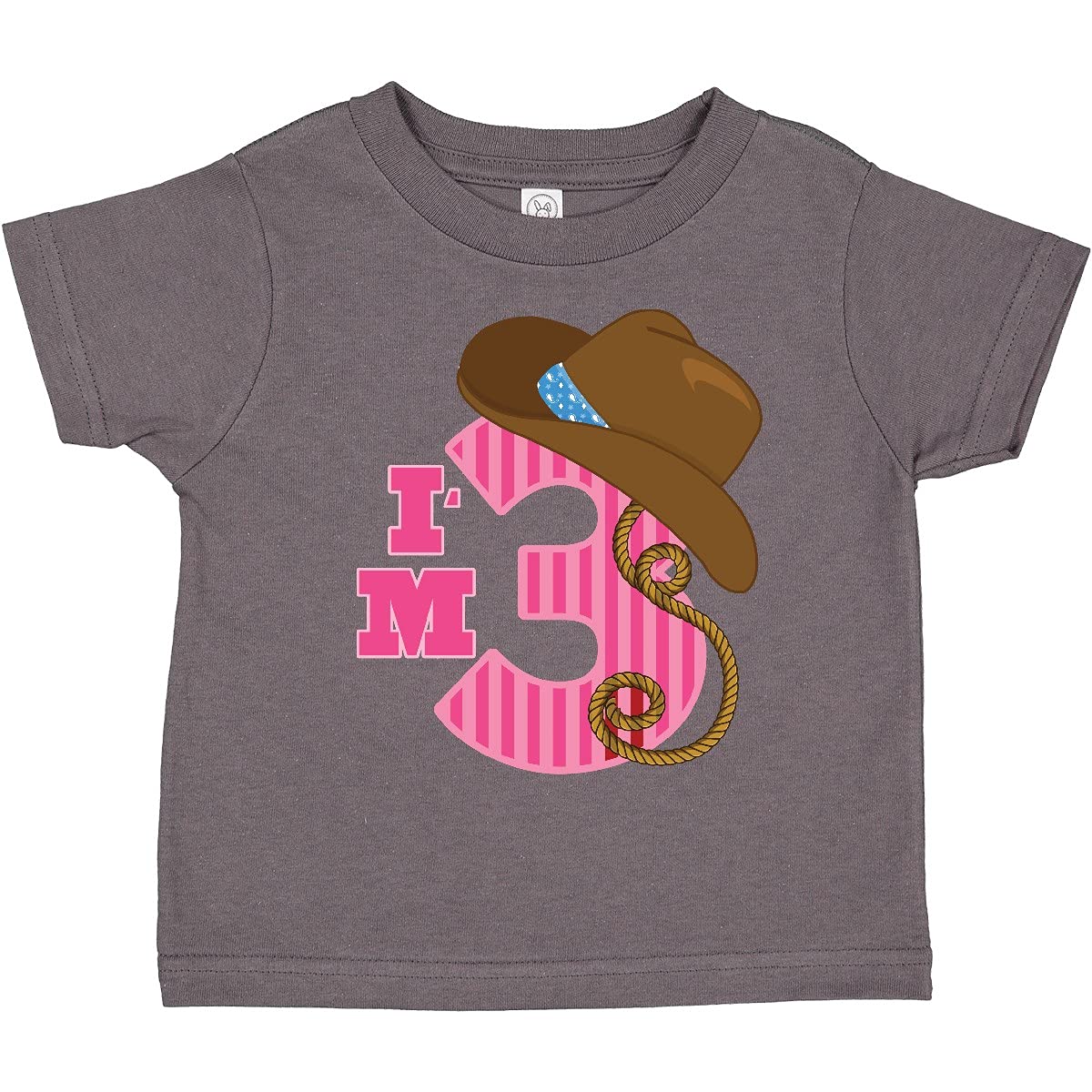 Inktastic 3rd Birthday Cowgirl Toddler T-Shirt for 3 Year Old Girls - Cute Western Outfit for Birthday Parties, Rodeo Events & Cowgirl Themed Celebrations