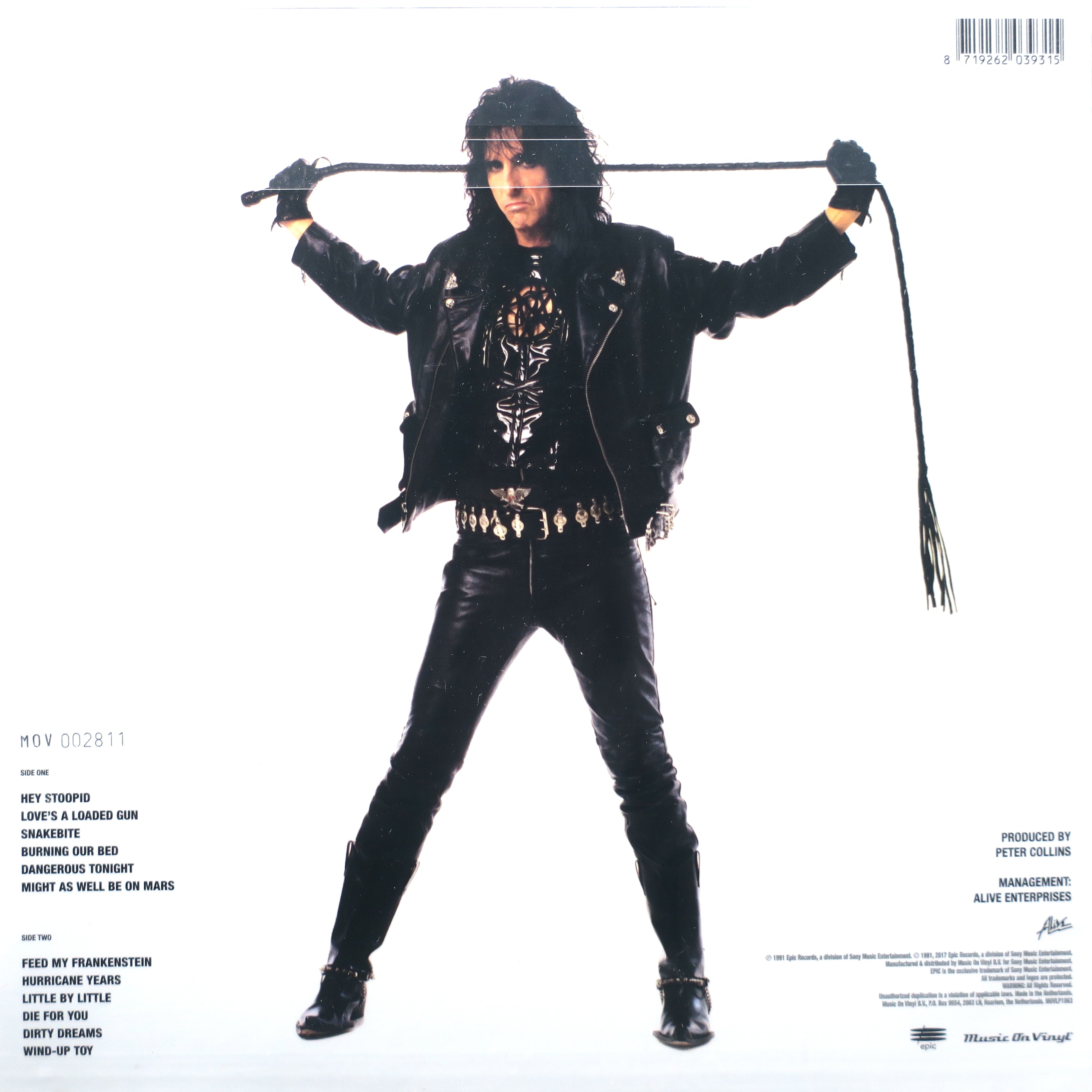 ALICE COOPER 'Hey Stoopid' Limited Edition 180g Magenta Vinyl LP Record - Perfect for Rock Music Collectors & Vinyl Enthusiasts