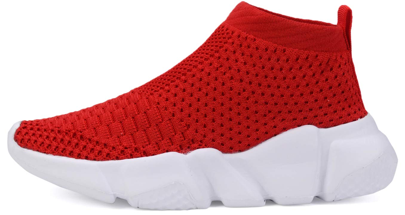 Santiro Boys & Girls Breathable Knit Slip-On Socks Shoes - Lightweight Comfortable Sneakers for School, Play & Everyday Wear
