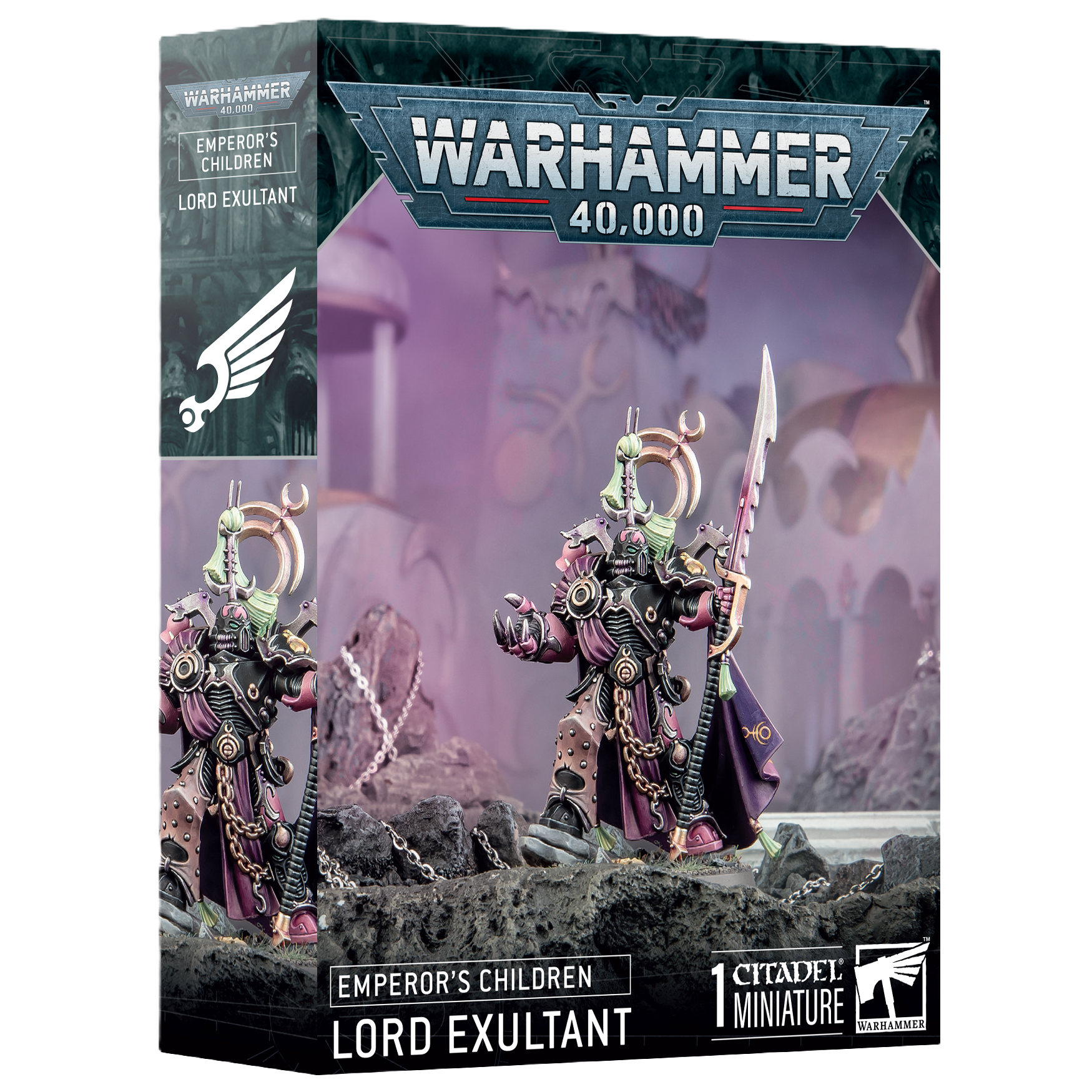 Emperor's Children Lord Exultant Warhammer 40K Miniature - Perfect for Tabletop Gaming & Collectors