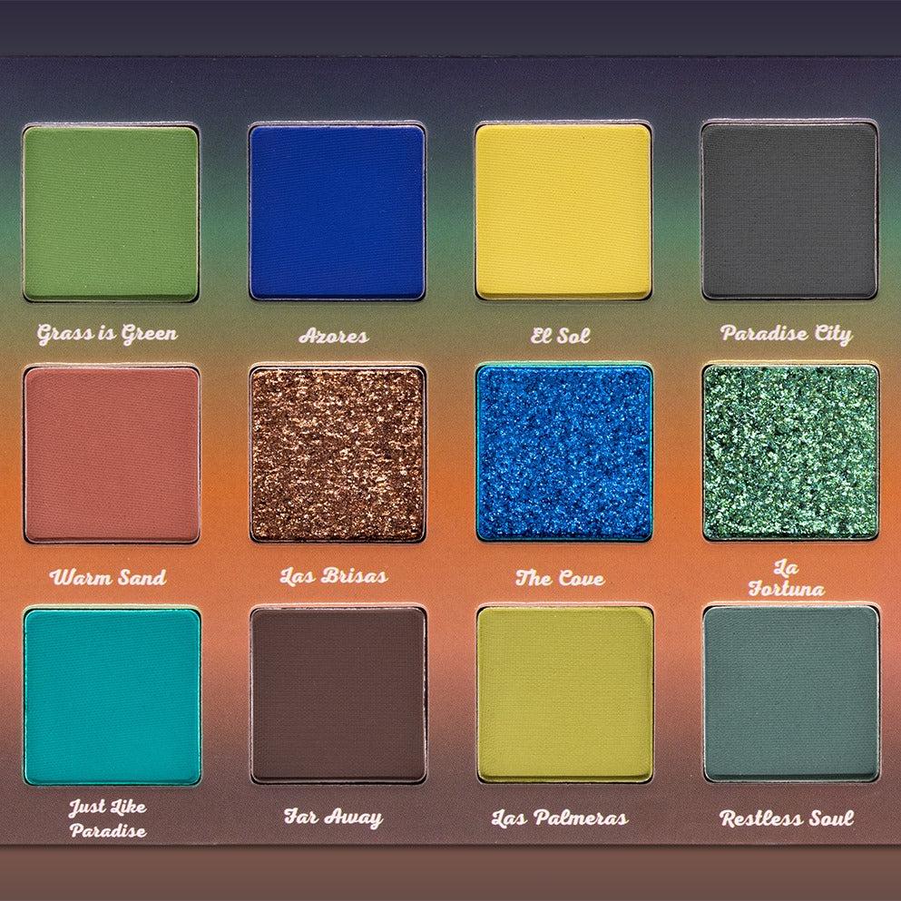 Paradise Cove Eyeshadow Palette - 18 Highly Pigmented Matte & Shimmer Shades for Day & Night Makeup Looks | Perfect for Parties, Weddings & Special Occasions