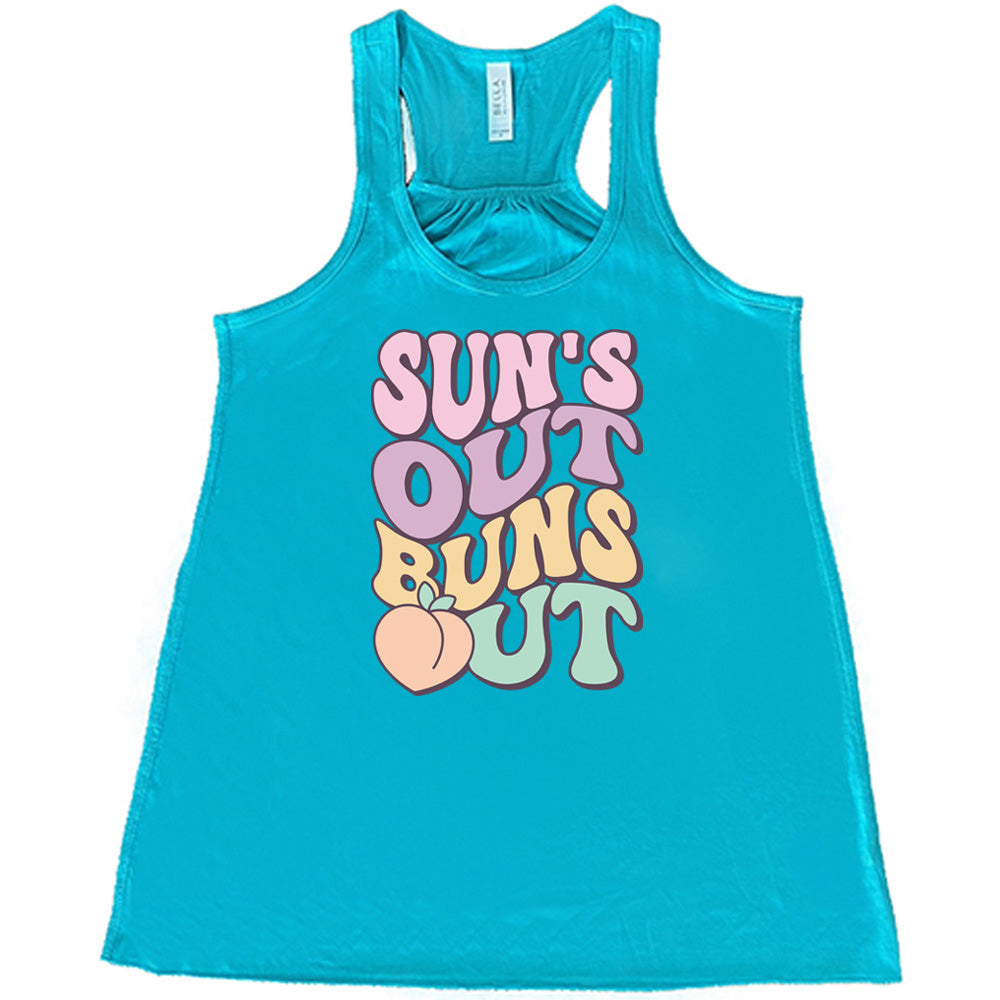 Funny Suns Out Buns Out T-Shirt - Trendy Summer Graphic Tee for Beach, Pool Party & Vacation Outfits