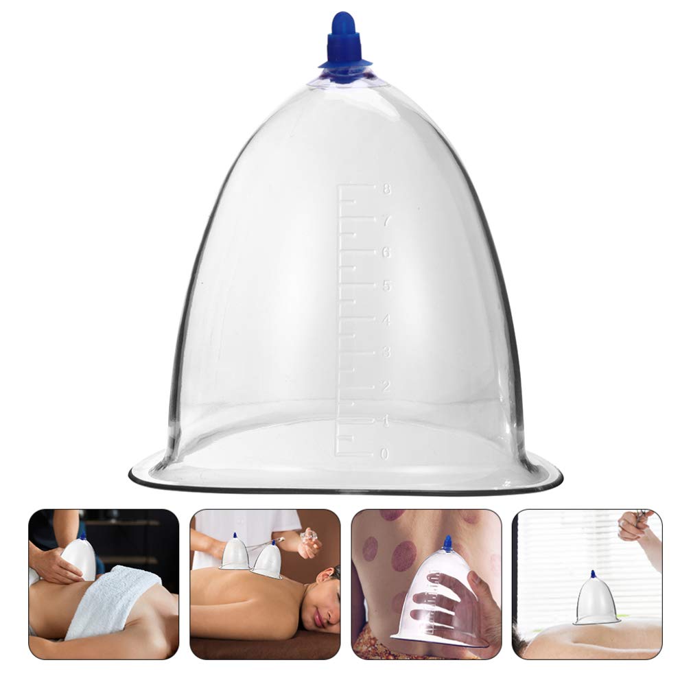 EXCEART 2-Piece Negative Pressure Vacuum Cupping Therapy Set - Chinese Cupping Massage Cups for Back, Neck & Body Acupoint Relief - Muscle & Joint Pain Relief, Detox & Relaxation - Perfect for Home Spa & Physical Therapy
