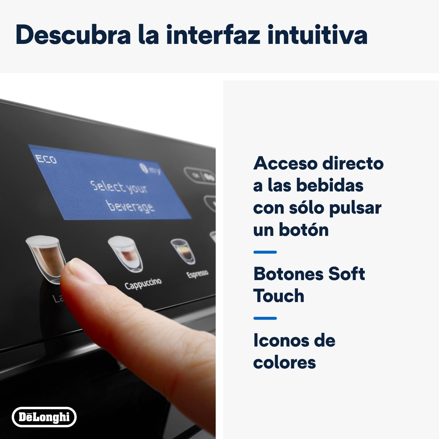 De'Longhi Eletta Cappuccino Automatic Coffee Machine with Espresso & Bean Grinder - ECAM46.860.B Black - Perfect for Home & Office Coffee Lovers