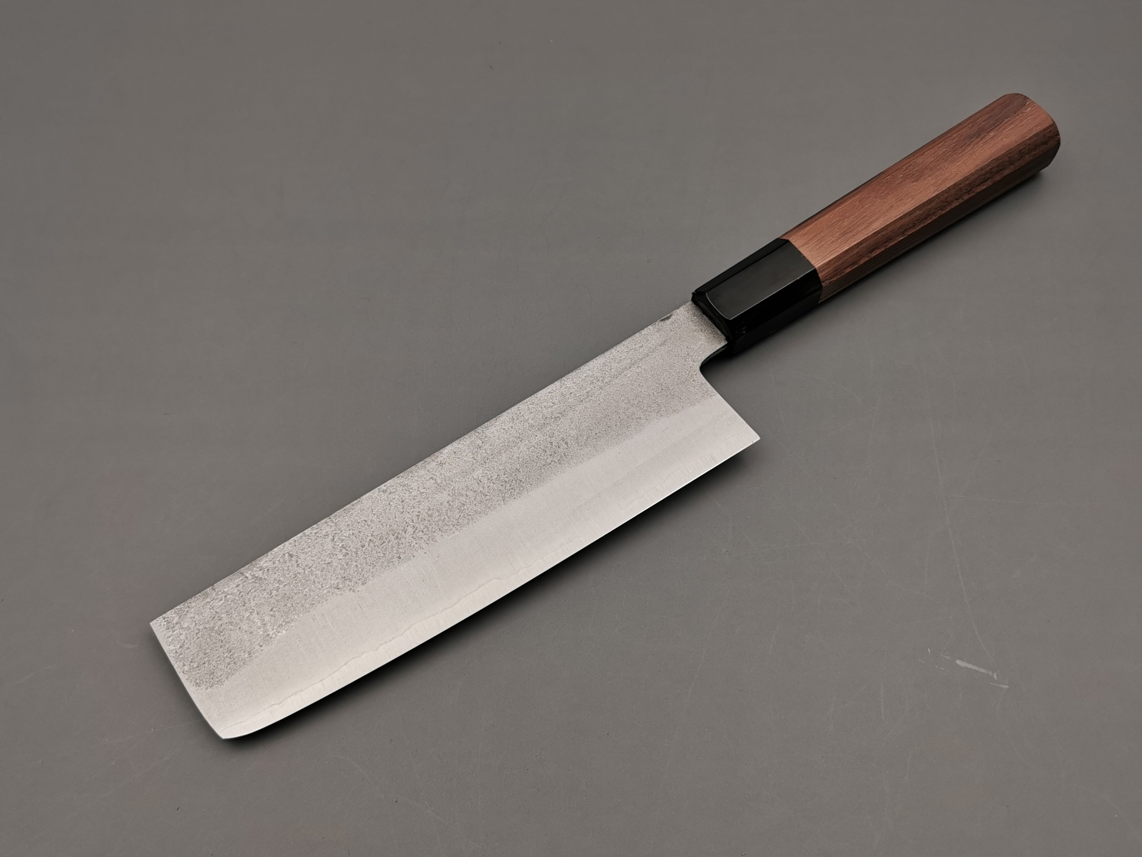 Premium Shigeki Tanaka Silver 3 Nakiri Japanese Chef Knife - High Carbon Steel Blade for Precision Vegetable Cutting, Slicing & Chopping | Perfect for Home Cooks & Professional Chefs | Ideal for Asian Cuisine, Sushi Prep & Fine Dining
