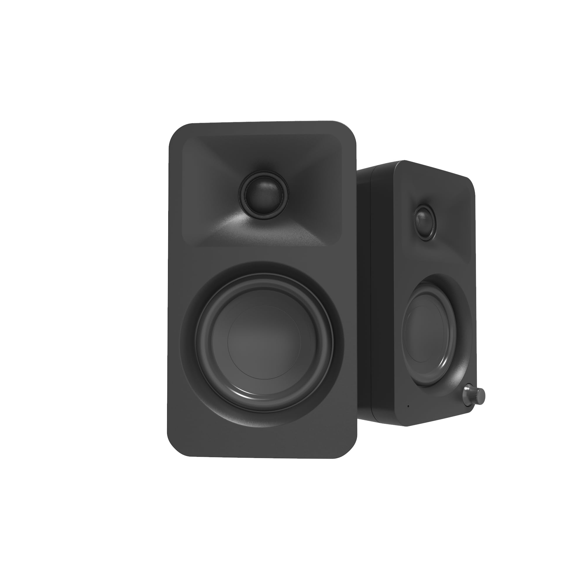 Kanto ORA 100W Bi-amp Bluetooth 5.0 USB-C Desktop Computer Speakers - High-Fidelity Studio Monitor Sound for Gaming, Music & Home Office (Black, Pair) | Perfect for PC Setup, Streaming & Audiophile Listening