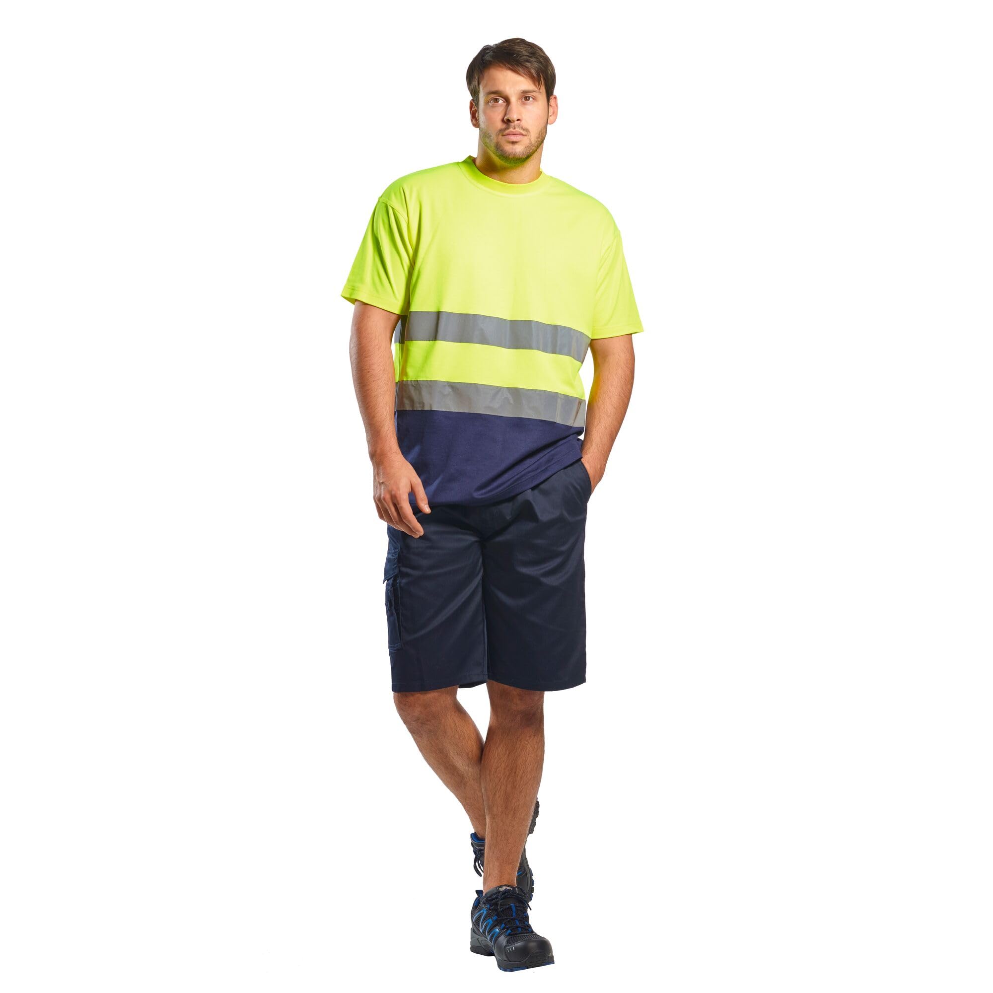 Portwest Men's Cargo Shorts - Durable Work Shorts with Multiple Pockets for Outdoor, Hiking & Construction | Comfortable & Breathable for Summer Wear