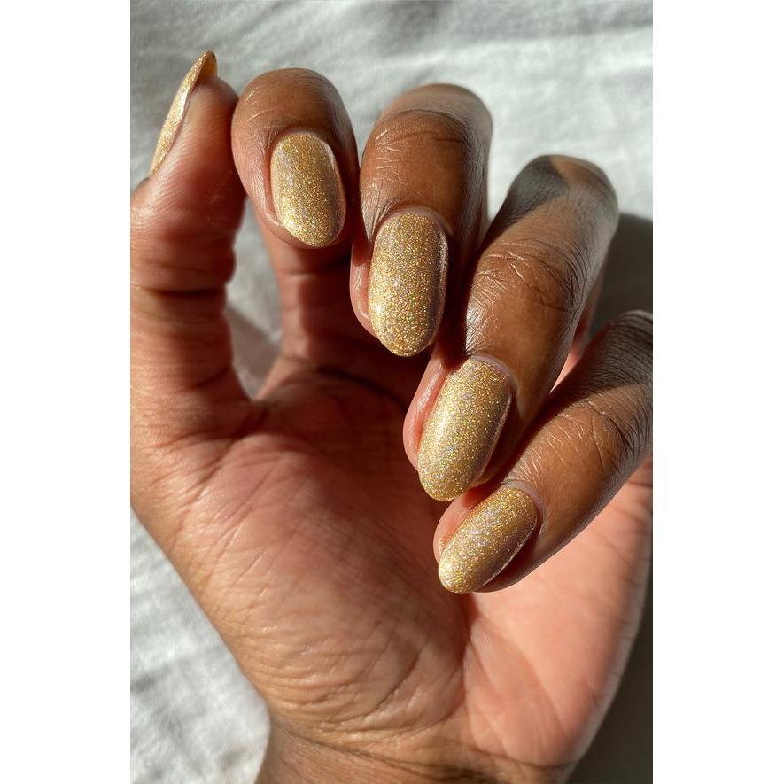 Cirque Colors 24K Affair Nail Polish - 0.37 oz Gold Glitter Polish for Manicures, Parties & Special Occasions