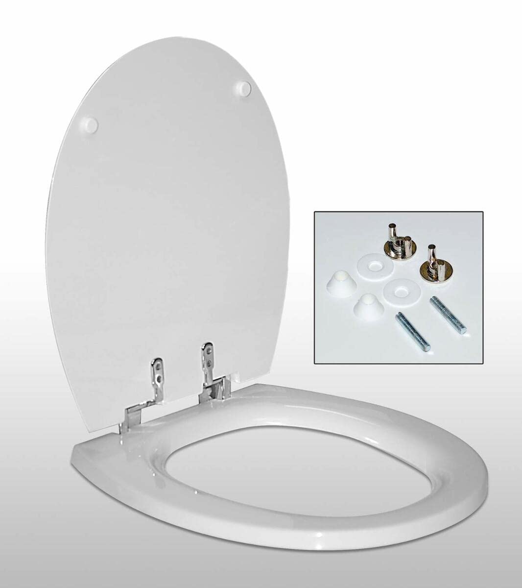 Thetford 36504 RV Toilet Seat & Cover - White | Durable & Comfortable Replacement for RV Bathrooms | Perfect for Camping, Travel Trailers & Motorhomes