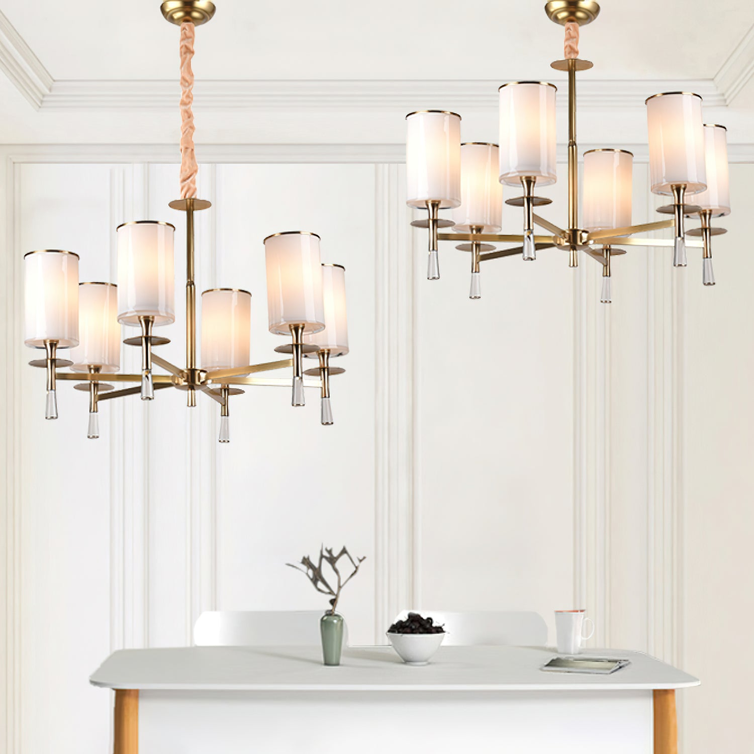 Elegant Oakden Chandelier - Modern Crystal Ceiling Light Fixture for Dining Room & Living Room | Perfect for Home Decor & Wedding Venue Lighting