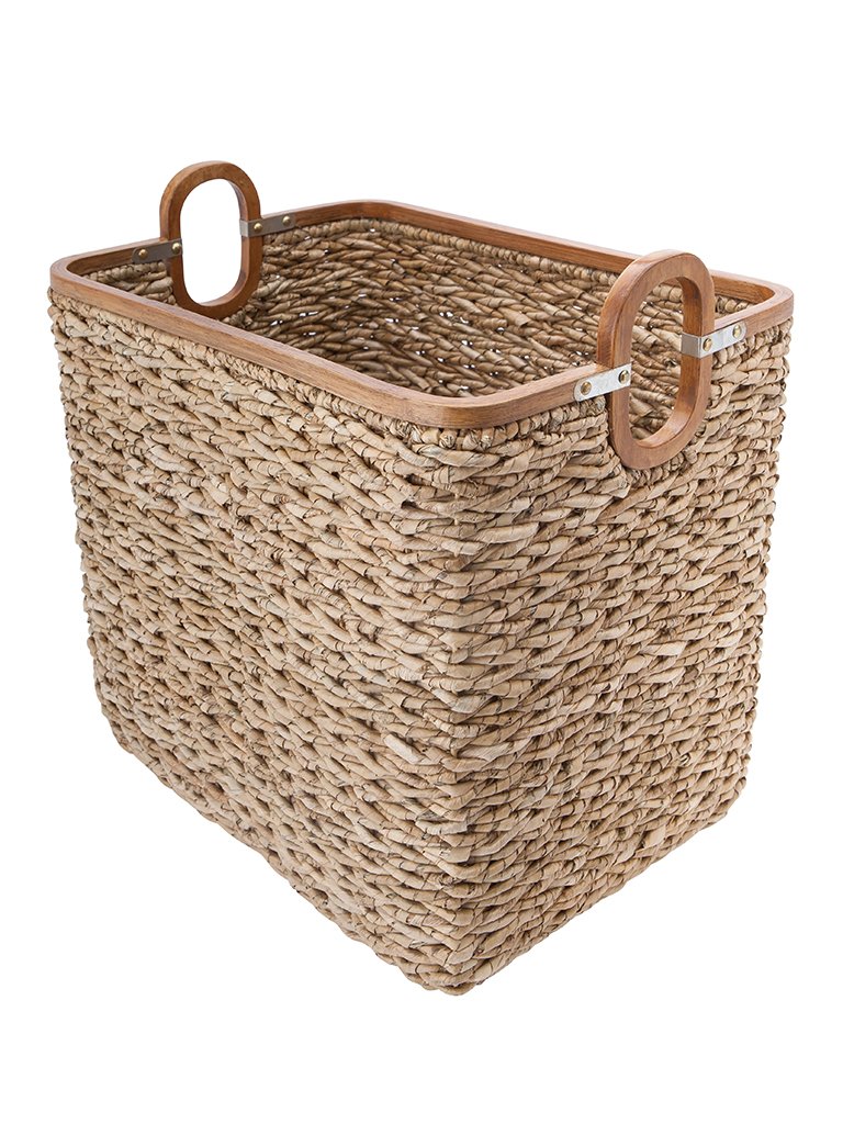 KOUBOO 1060089 Anson Storage Basket, Brown - Woven Seagrass Organizer for Home, Office, Nursery & Bathroom - Stylish & Durable Storage Solution