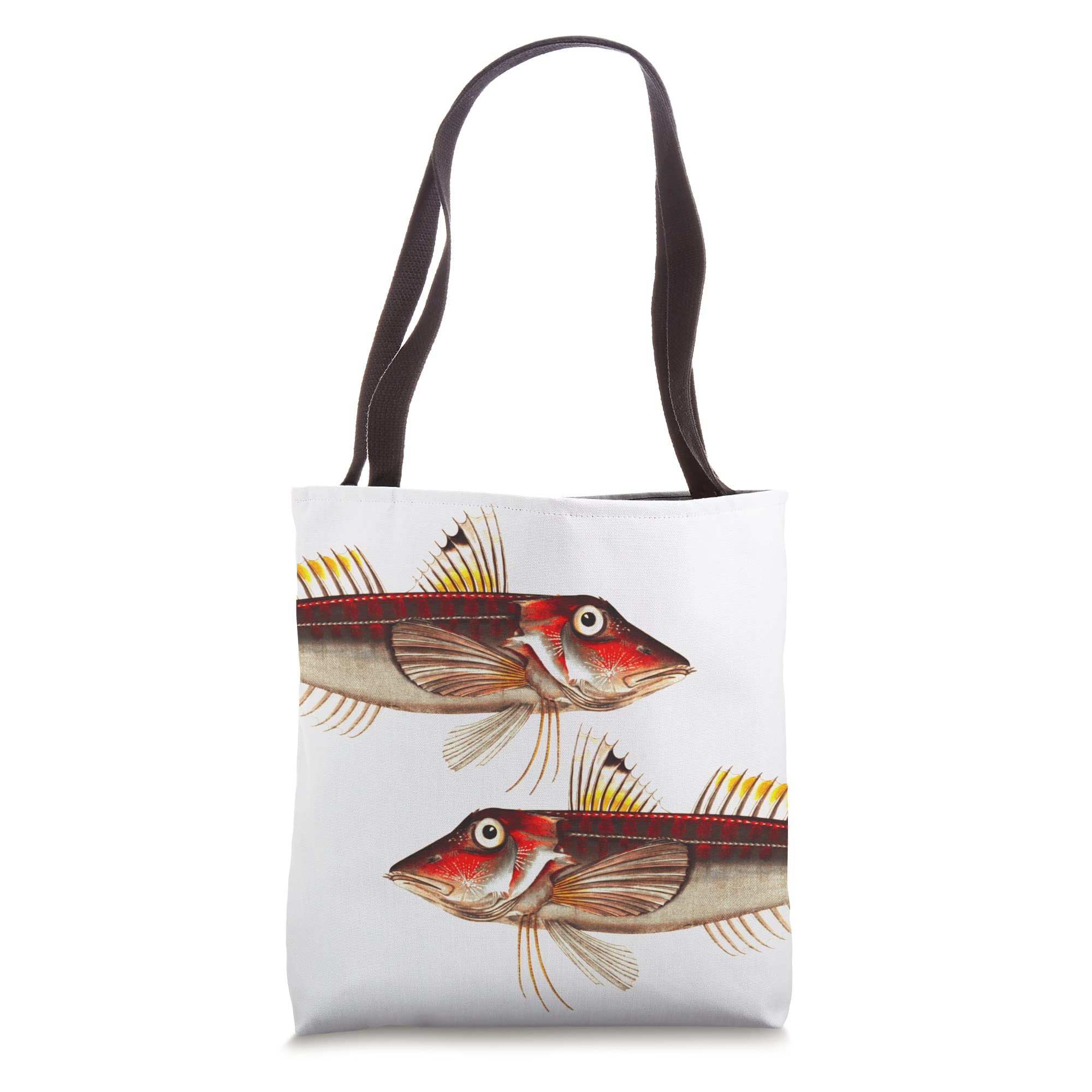 Stylish Red Gurnard Fish Tote Bag - Eco-Friendly Canvas Shopping Bag for Beach, Grocery & Daily Use