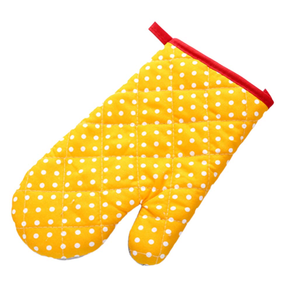 YuYe 1Pc Heat Resistant Oven Mitts - Anti-Slip, High Temperature & Anti-Scald Gloves for Baking, Grilling, Cooking - Thickened Thermal Insulated Kitchen Gloves for Safe Food Handling & BBQ
