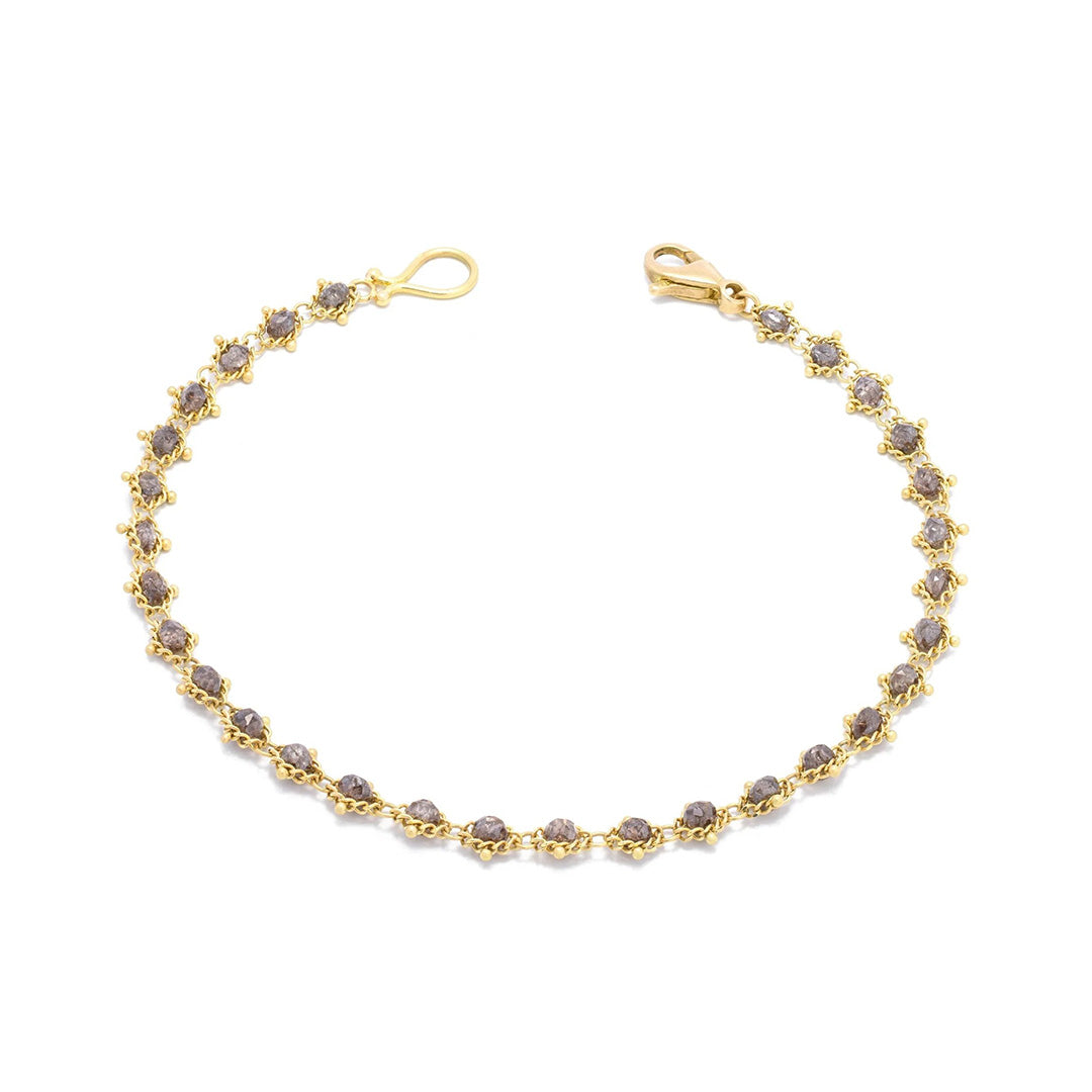 Elegant Champagne Diamond Textile Bracelet for Women - Perfect for Weddings, Parties & Special Occasions