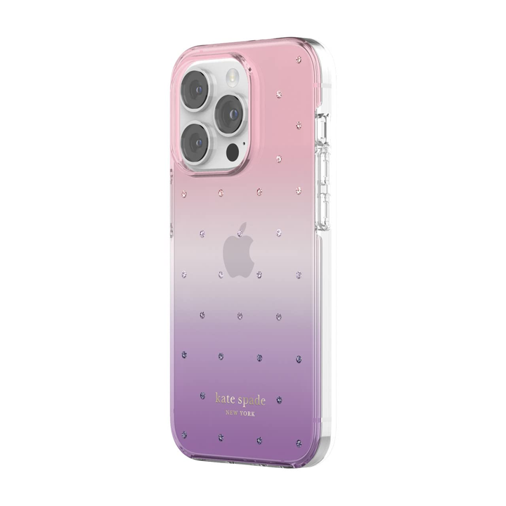 Kate Spade NY iPhone 14 Pro Case - Protective Violet & Pink Floral Design Phone Cover for Women | Perfect for Everyday Use, Work & Travel