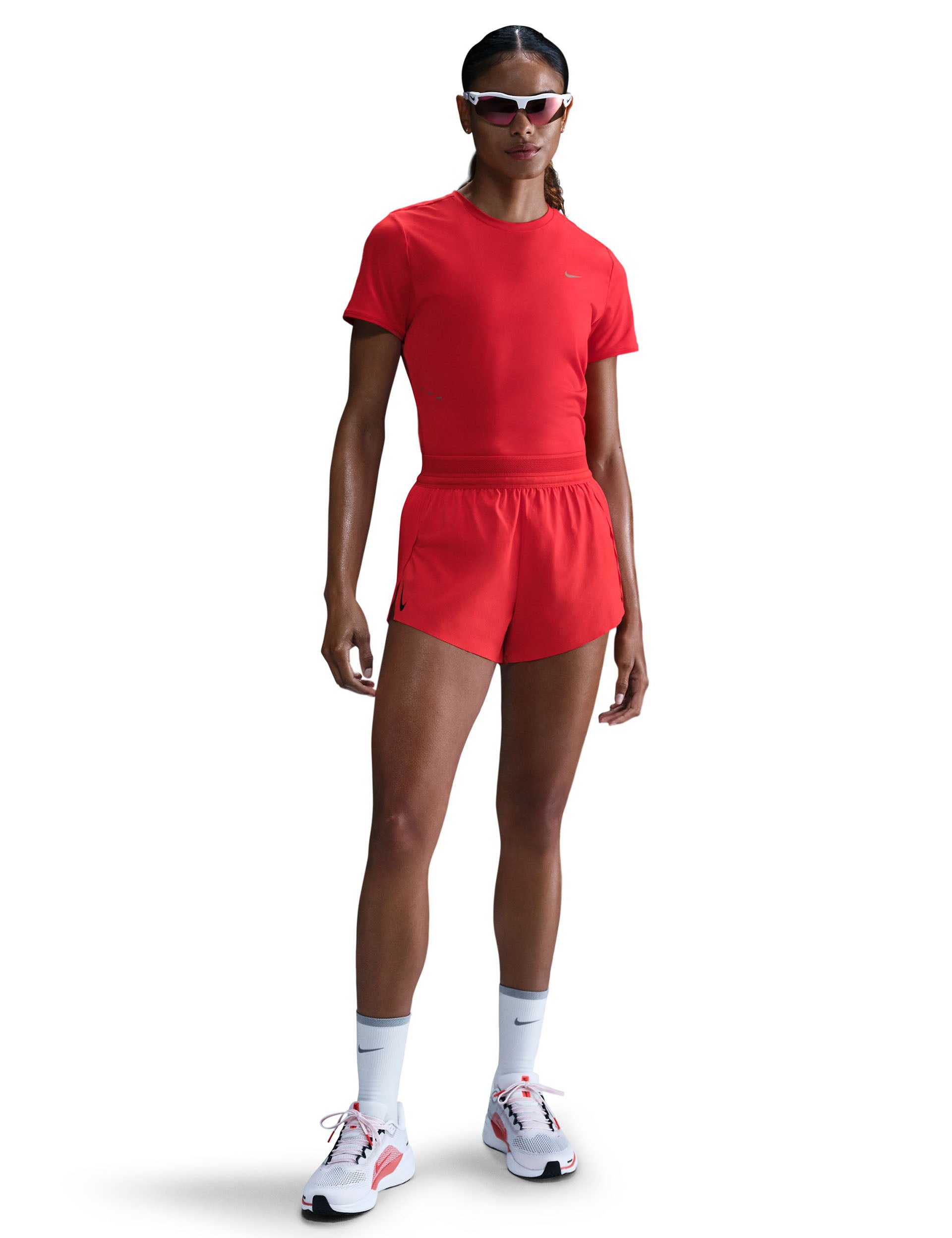 AeroSwift Dri FIT ADV 3 Running Shorts for Men & Women - Light Crimson/Black - Moisture Wicking Athletic Shorts for Running, Gym Workouts & Outdoor Sports
