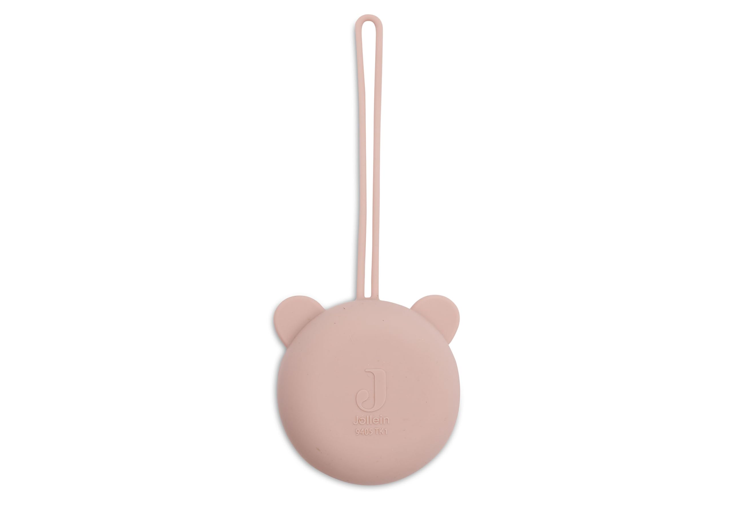 Jollein Silicone Pacifier Case for Travel - Wild Rose - 7cm Diameter - Baby Pacifier Holder - Dusty Rose | Perfect for On-the-Go Parents, Daycare & Baby Essentials Organization