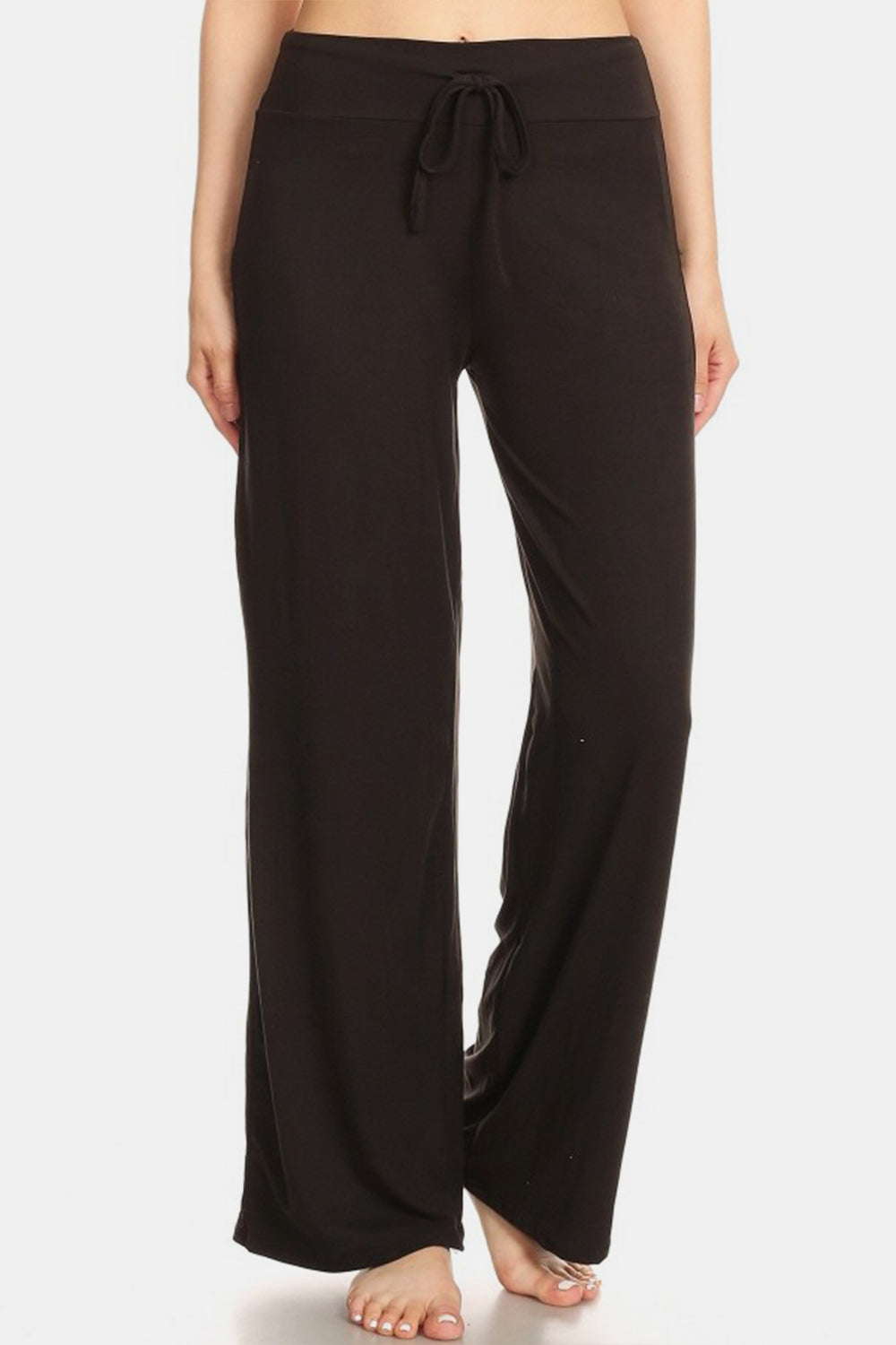 Leggings Depot High Waist Yoga Pants with Drawstring - Wide Leg Lounge Pants for Women - Perfect for Yoga, Workout, and Casual Wear