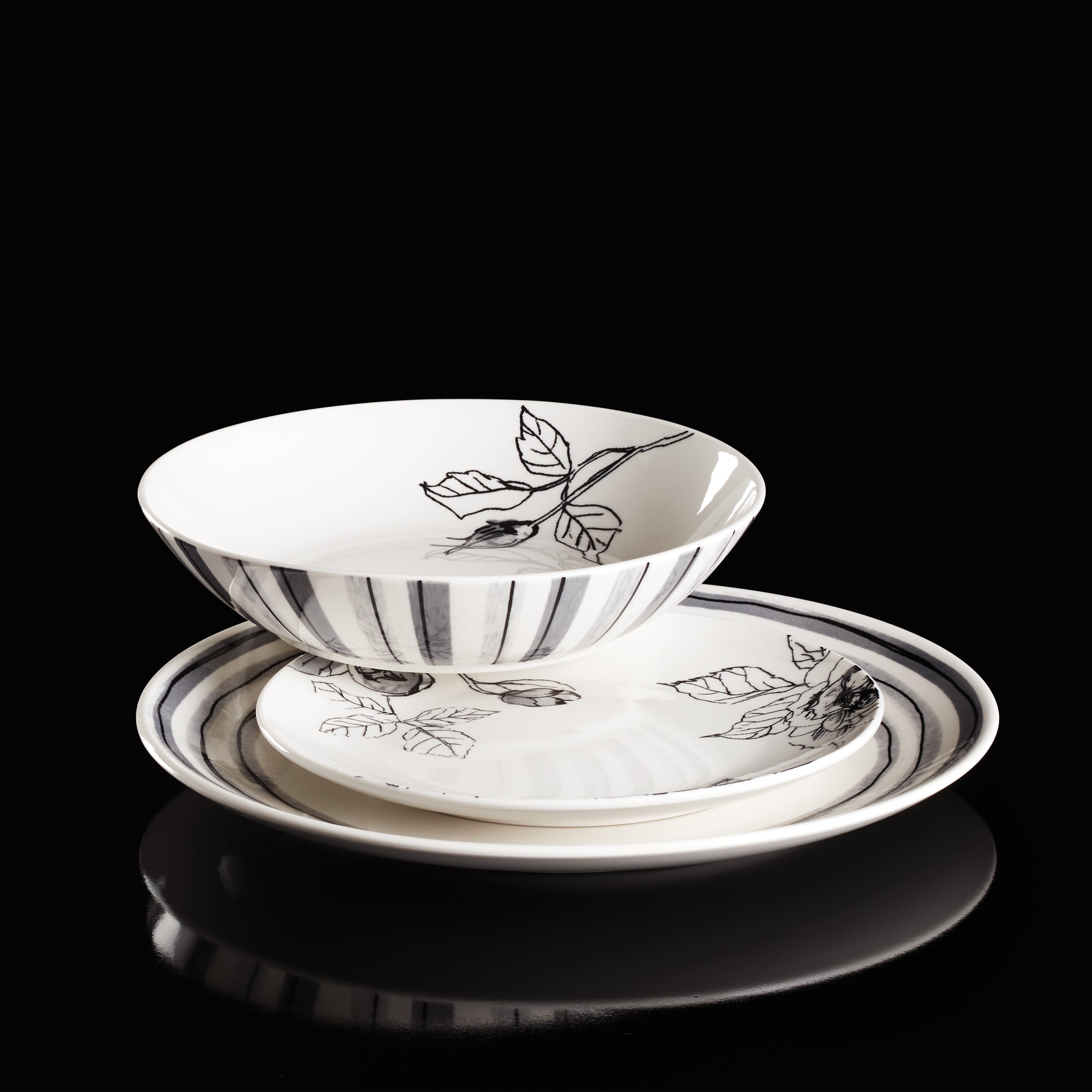 Premium 12-Piece Dinnerware Set - Porcelain Plates, Bowls & Mugs - Elegant Tableware for Everyday Meals & Dinner Parties - Perfect for Home, Restaurants & Gifting