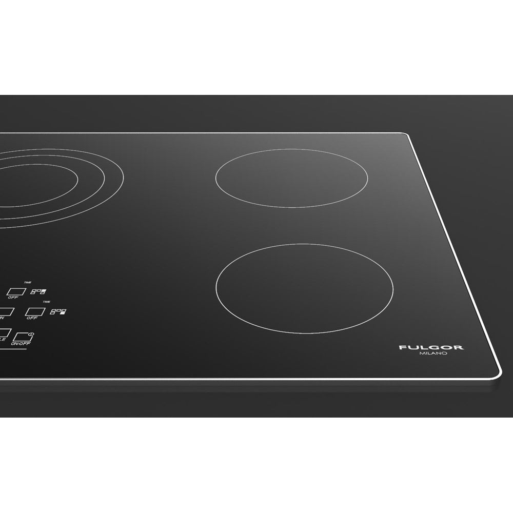 Fulgor Milano 36-Inch 600 Series 5-Burner Electric Cooktop with Glass Ceramic Surface - Stainless Steel (F6RT36S2) | Perfect for Modern Kitchens, Home Chefs & Gourmet Cooking