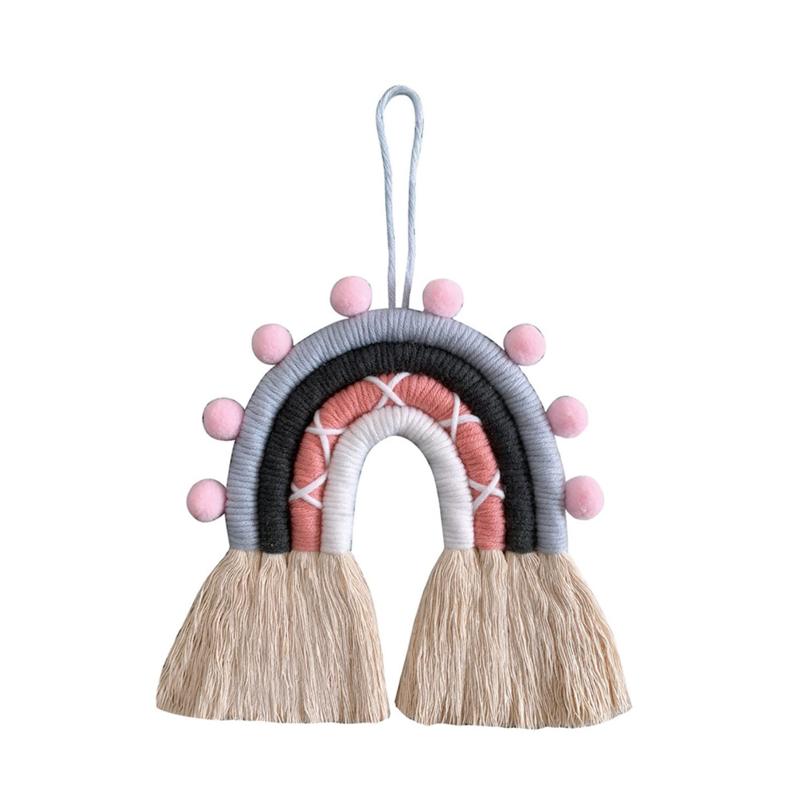 U-BUYHOUSE Rainbow Wall Hanging - Colorful Woven Wall Decor with Tassels for Kids Room, Nursery, Bedroom & Home Decor | Perfect for Weddings, Parties & Gift Giving | Boho Chic Wall Art for Living Room & Dorm