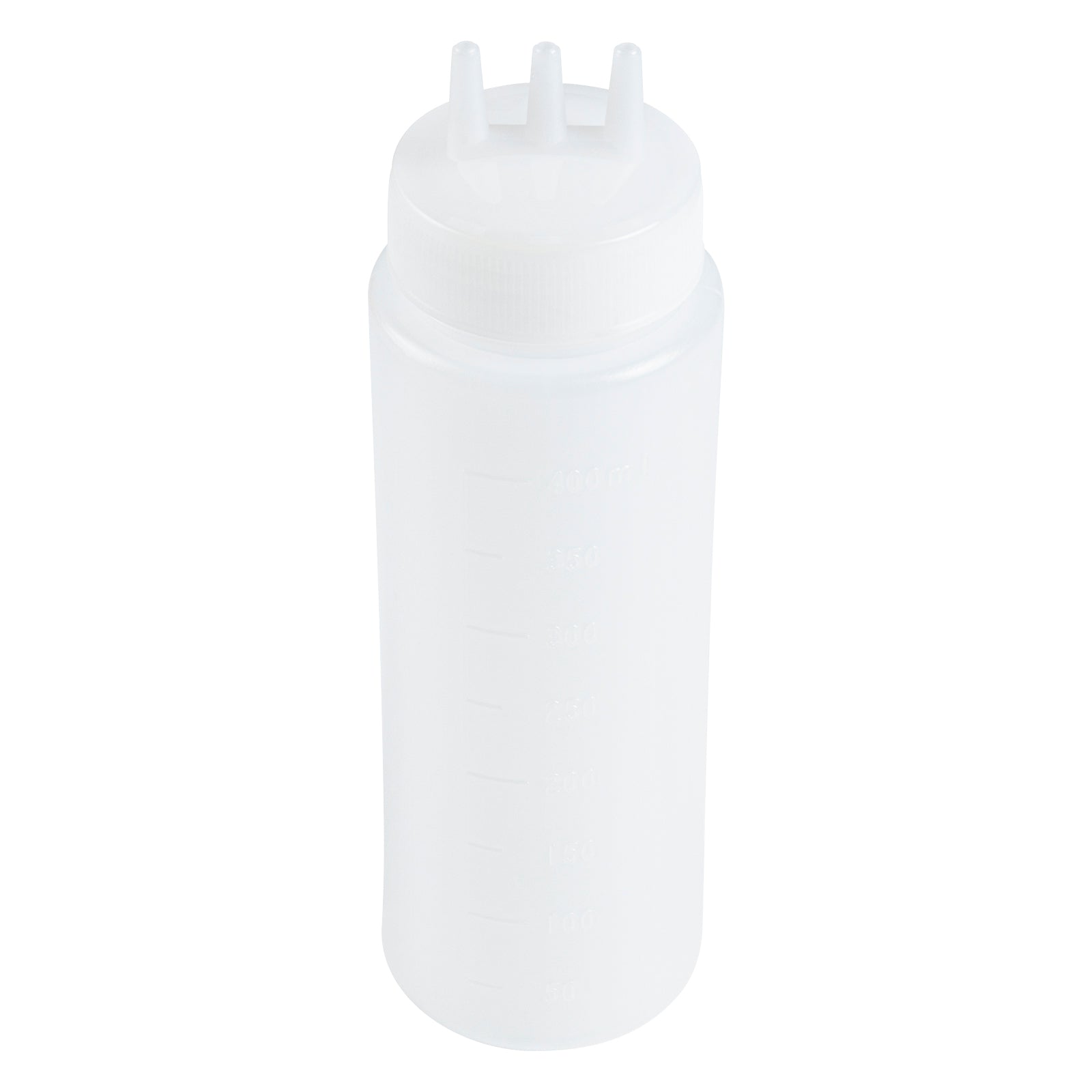 16 oz Clear Plastic Squeeze Bottles with Triple Dispersion Tip - 6 Pack (2.5