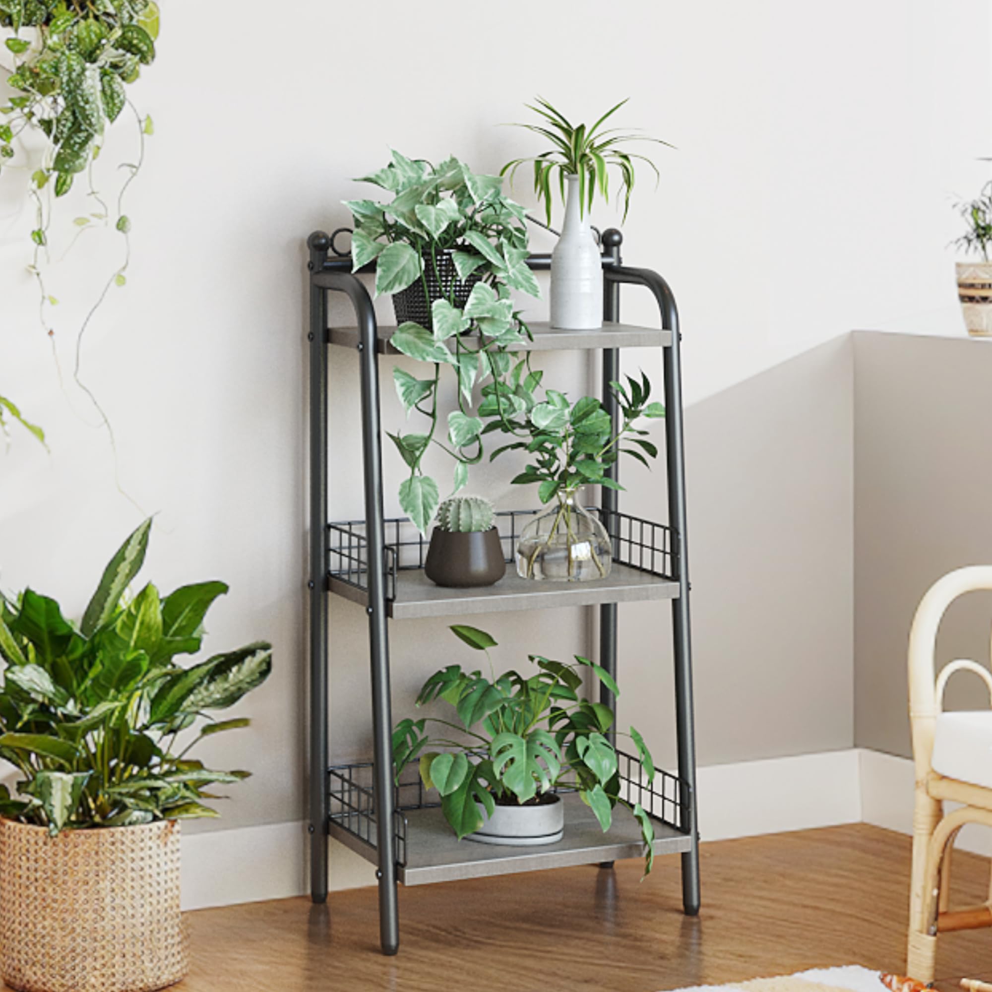 GARVEE 3-Tier Bathroom Ladder Shelf - Space-Saving Freestanding Storage Organizer for Bathroom, Living Room, Balcony & Kitchen | Perfect for Small Spaces, Towel & Toiletry Storage