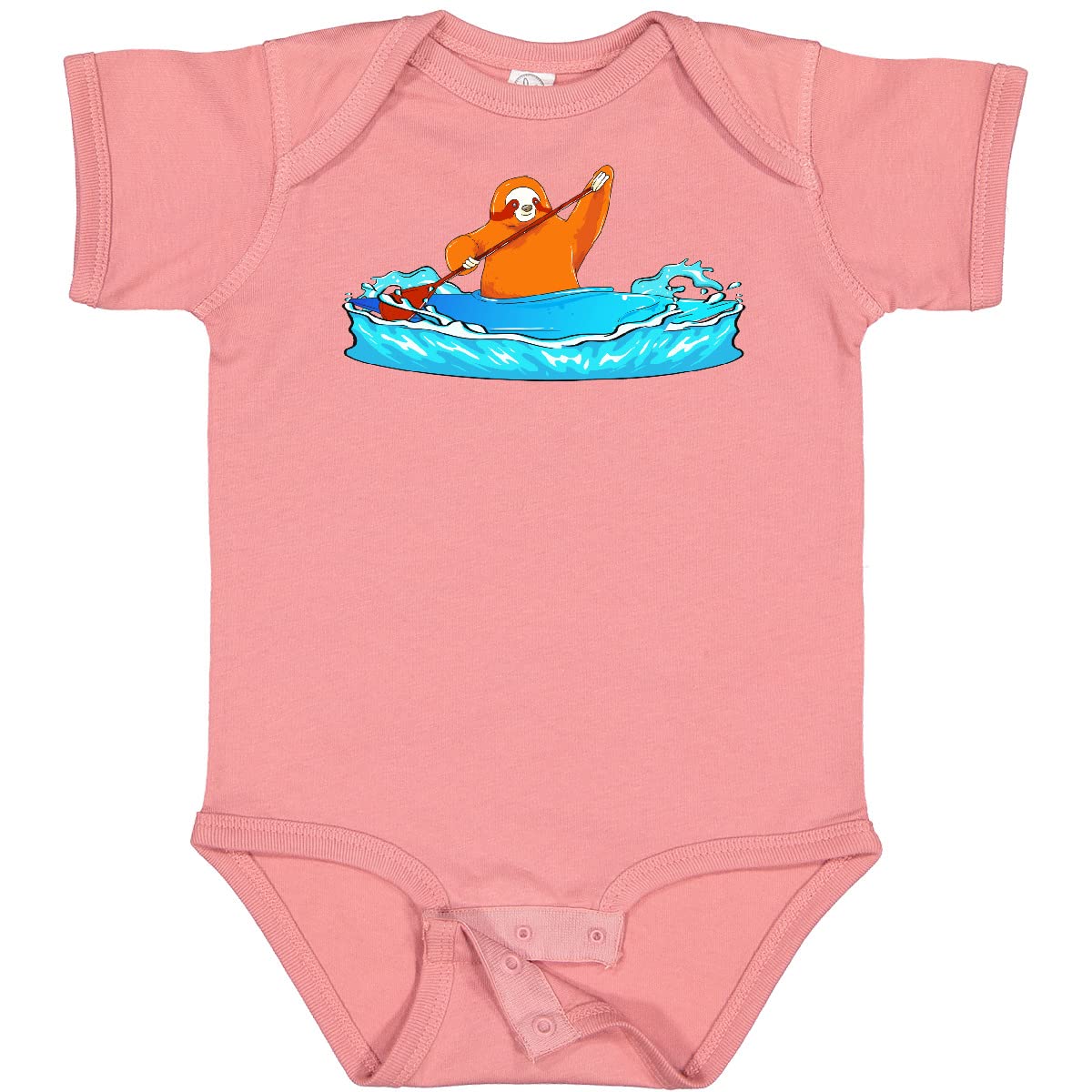 Inktastic Kayaking Sloth Baby Bodysuit - Cute Kayak-Themed Onesie for Infants & Toddlers - Perfect for Family Outings, Beach Trips, and Water Adventures