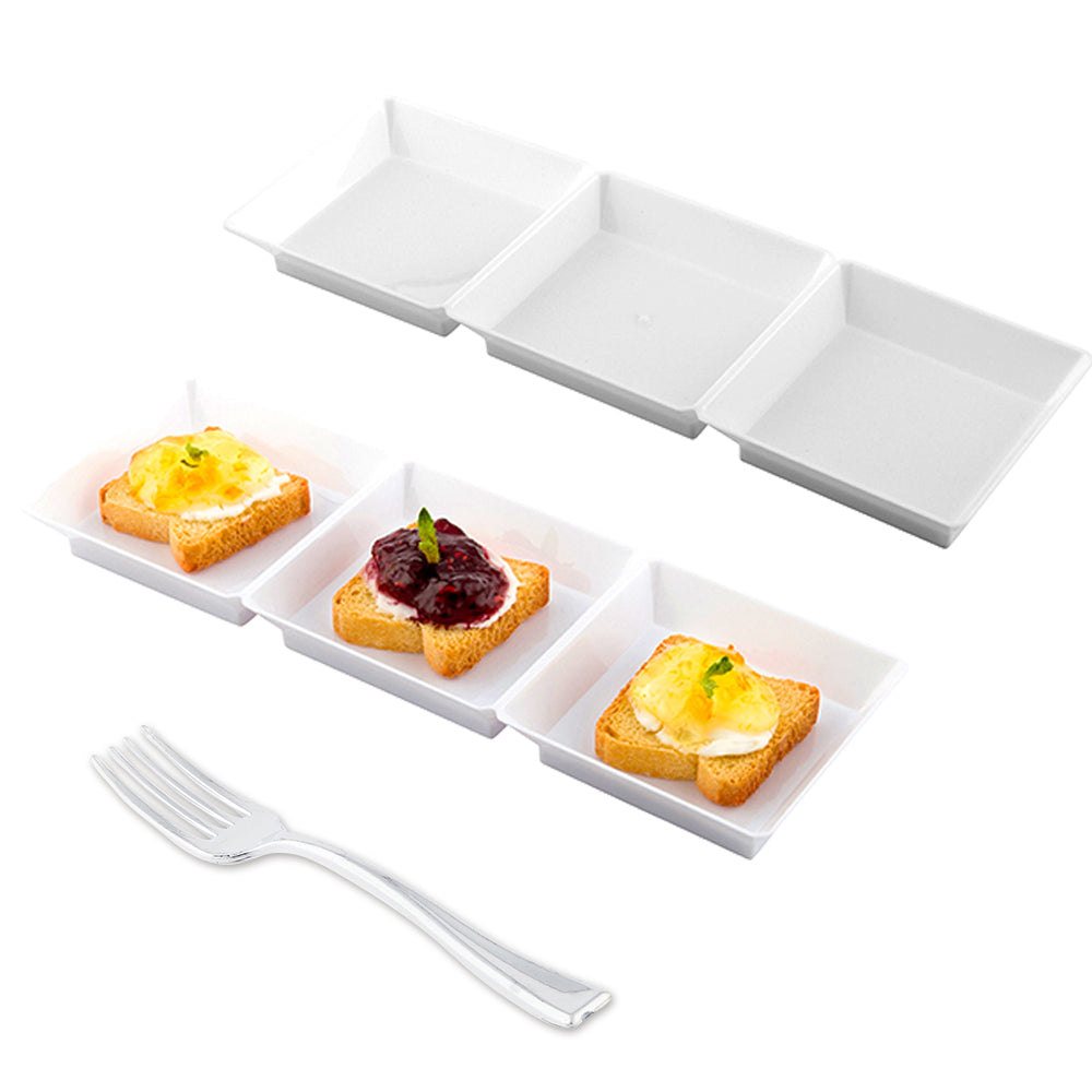 100-Pack White Rectangle 7.5
