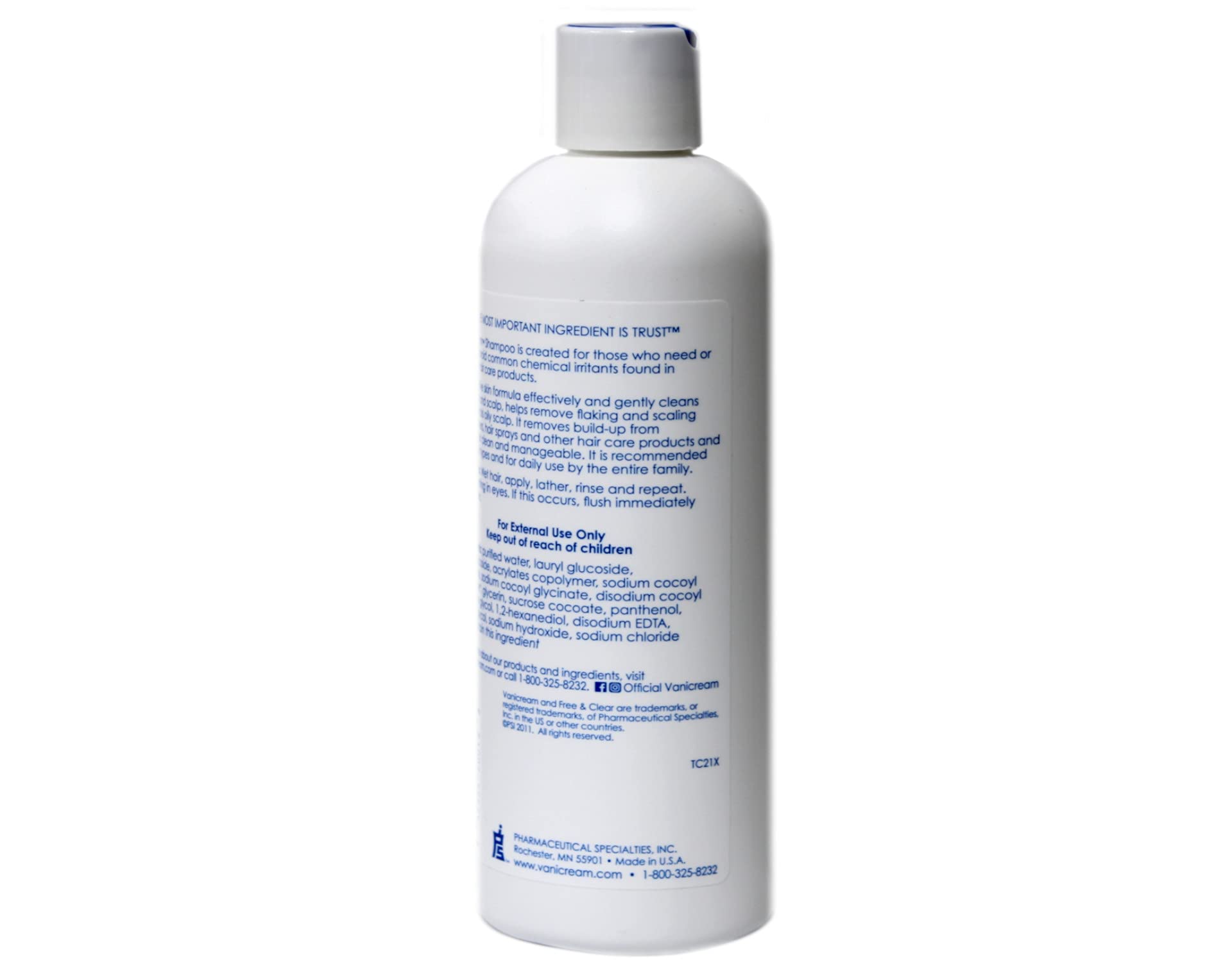 Free & Clear Sensitive Skin Shampoo 12 oz (Pack of 12) - Hypoallergenic, Fragrance-Free & Gentle for Daily Use - Ideal for Sensitive Scalp, Eczema & Dermatitis Care