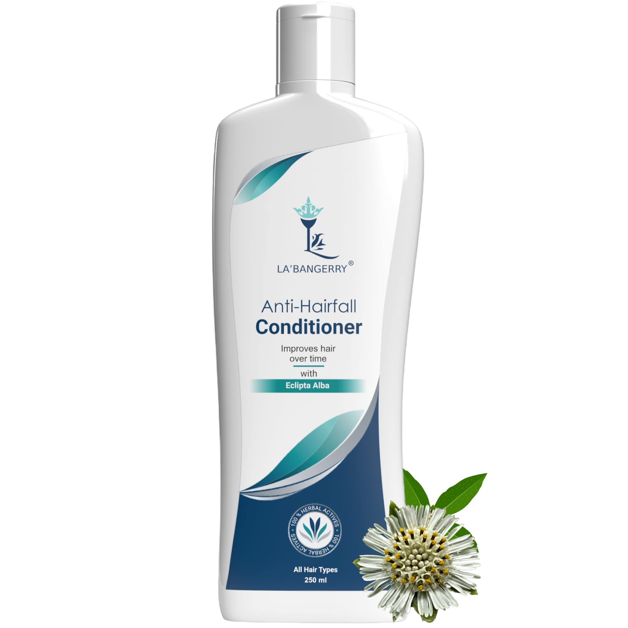 LA'BANGERRY Anti Hair Loss Conditioner for Dry, Frizzy & Damaged Hair - Natural Daily Hair Care Treatment - Prevents Hair Thinning & Strengthens Hair - Sulfate & Paraben Free - For Men & Women - 250ml - Perfect for Daily Use at Home, Gym or Travel