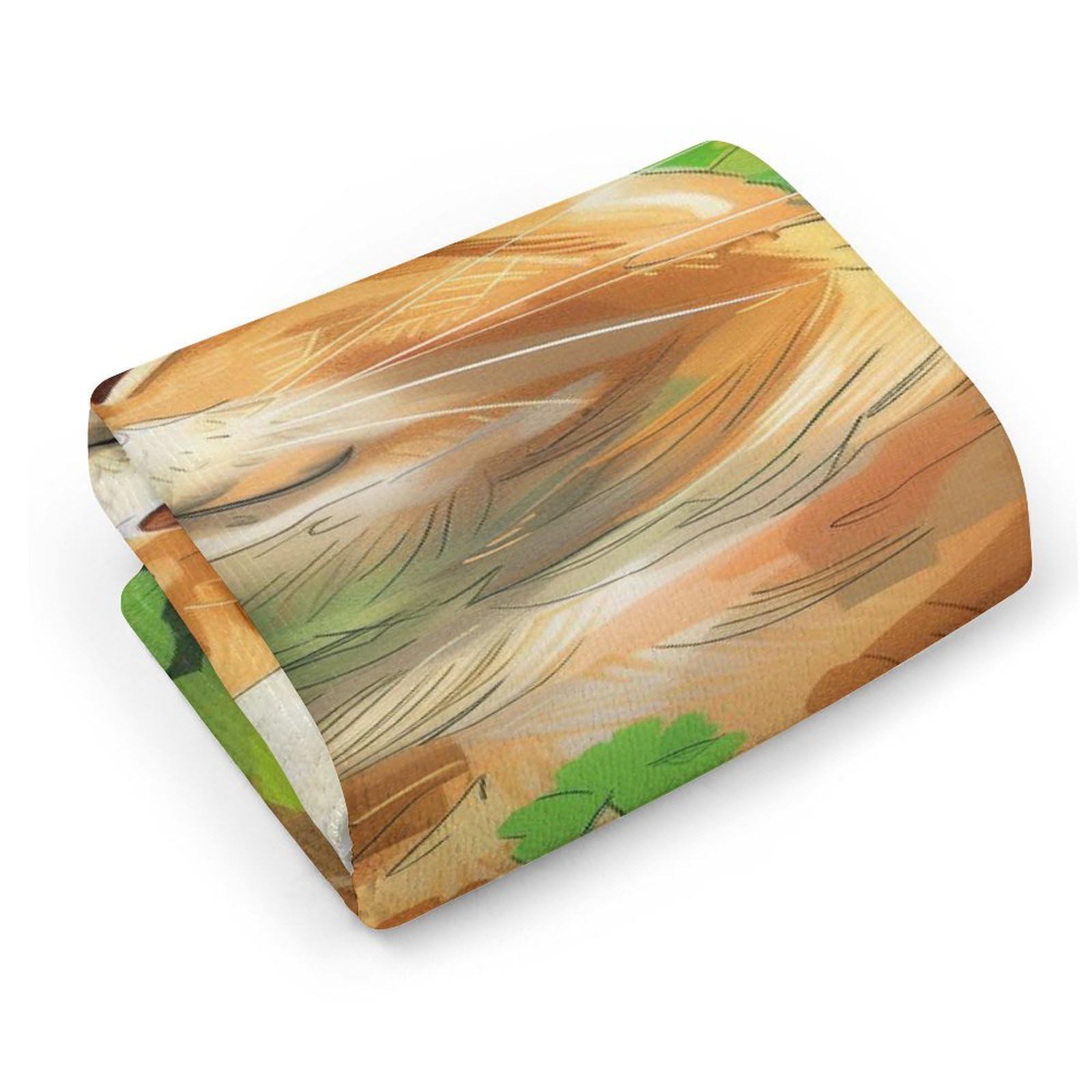 St. Patrick's Day Orange Cat Hand Towels - Super Absorbent & Soft Green Clover Face Towels for Bathroom, SPA, Gym - Perfect for Guest Showers & St. Patrick's Day Decor