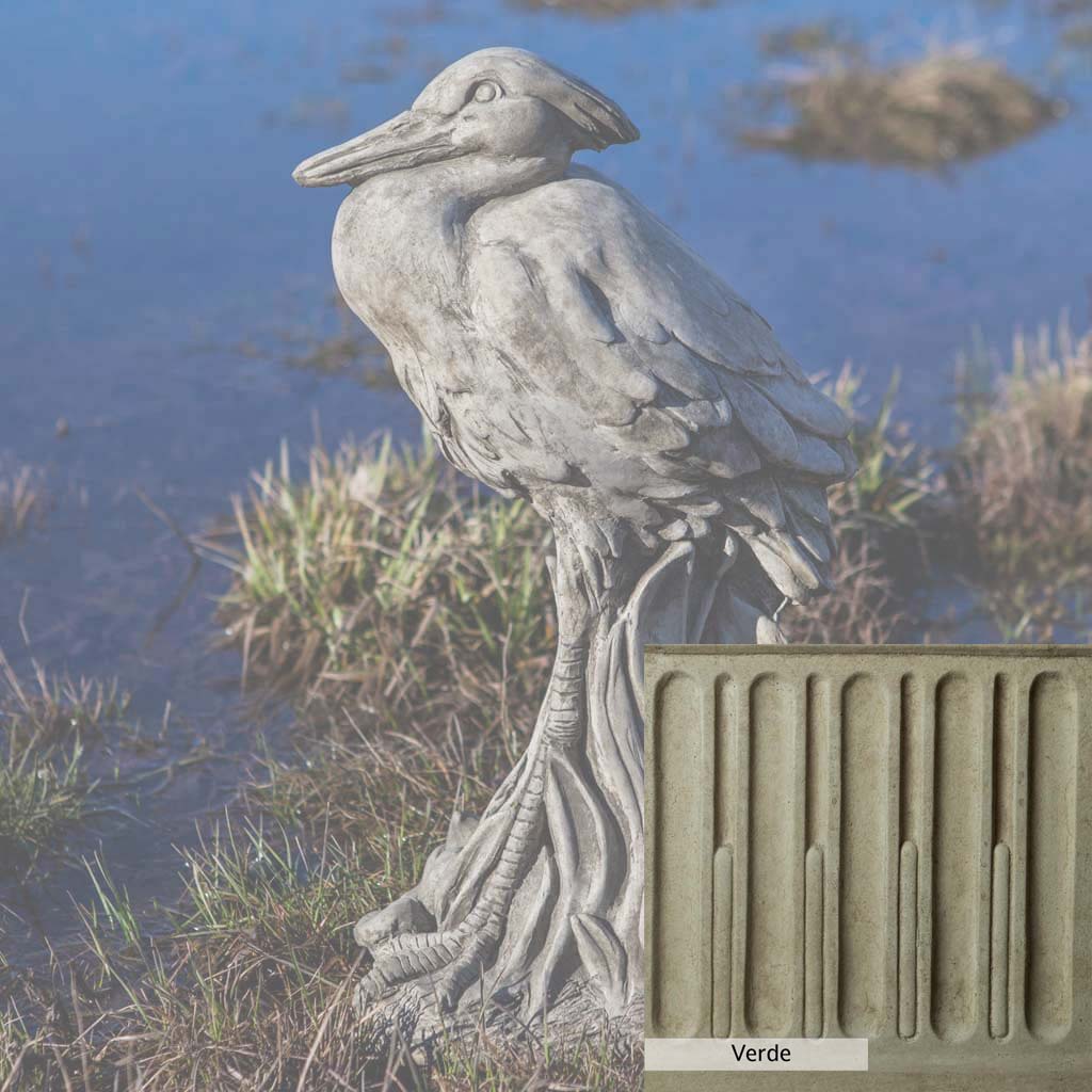 Campania International Egret Statue - Elegant Garden Decor, Outdoor Bird Sculpture for Patio, Lawn & Poolside | Perfect for Home & Landscape Decoration