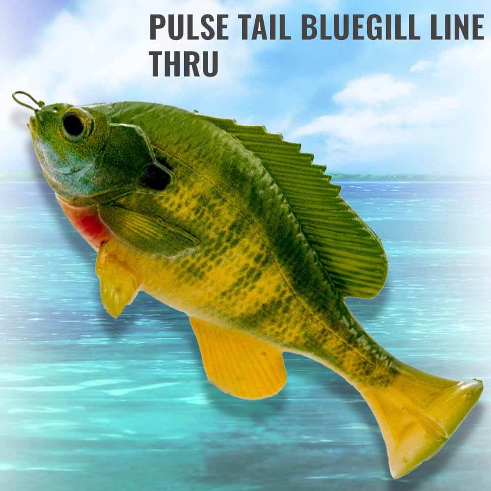 Savage Gear 5 Inch Pulse Tail Bluegill Line Through Fishing Lure - Perfect for Bass, Trout, and Freshwater Fishing