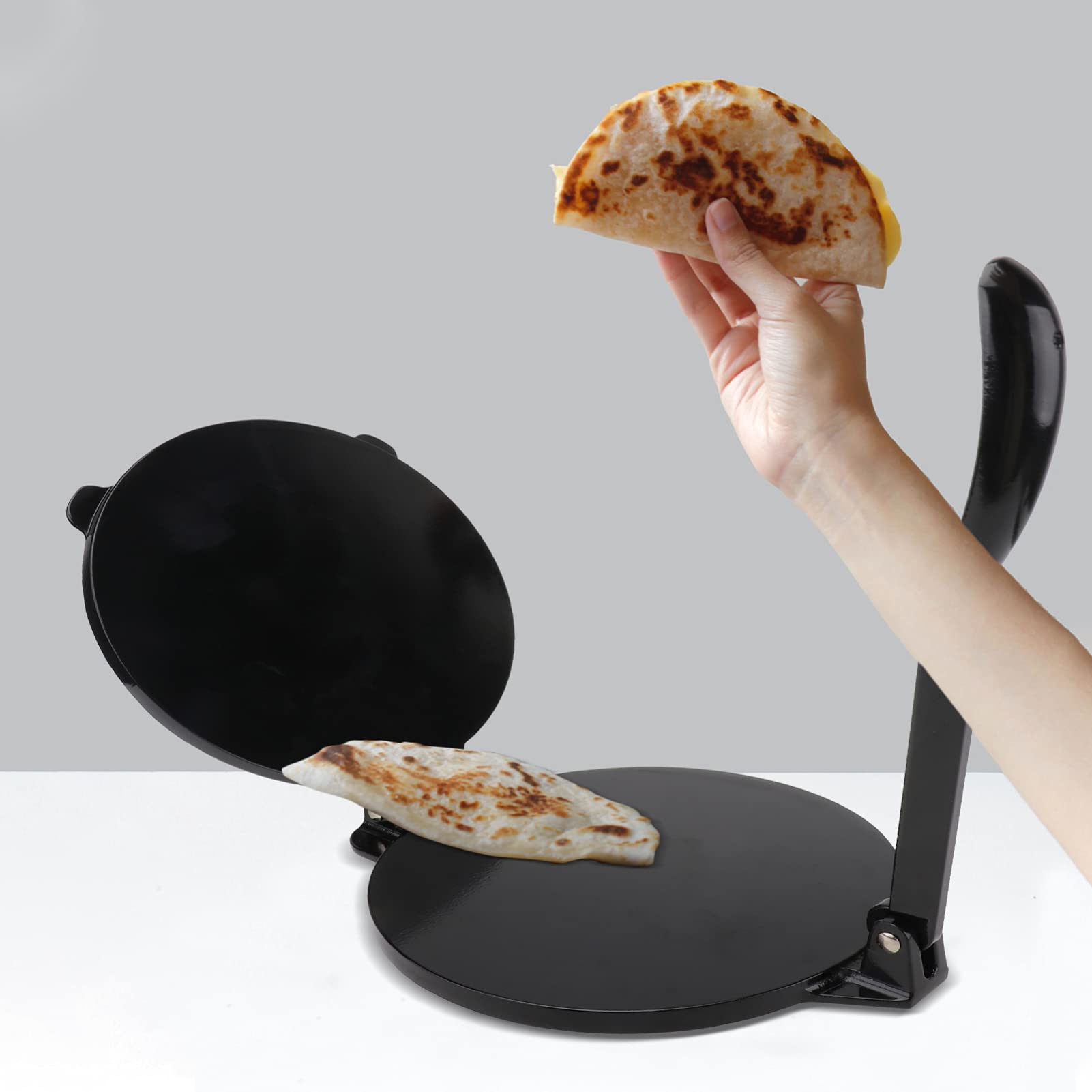 Premium Aluminum Alloy Tortilla Press - Heavy Duty Flour & Corn Tortilla Maker for Roti, Dosa, Tawa - Authentic Mexican Kitchen Tool for Homemade Flatbreads & Wraps | Perfect for Taco Night, Indian Cuisine & Latin Cooking