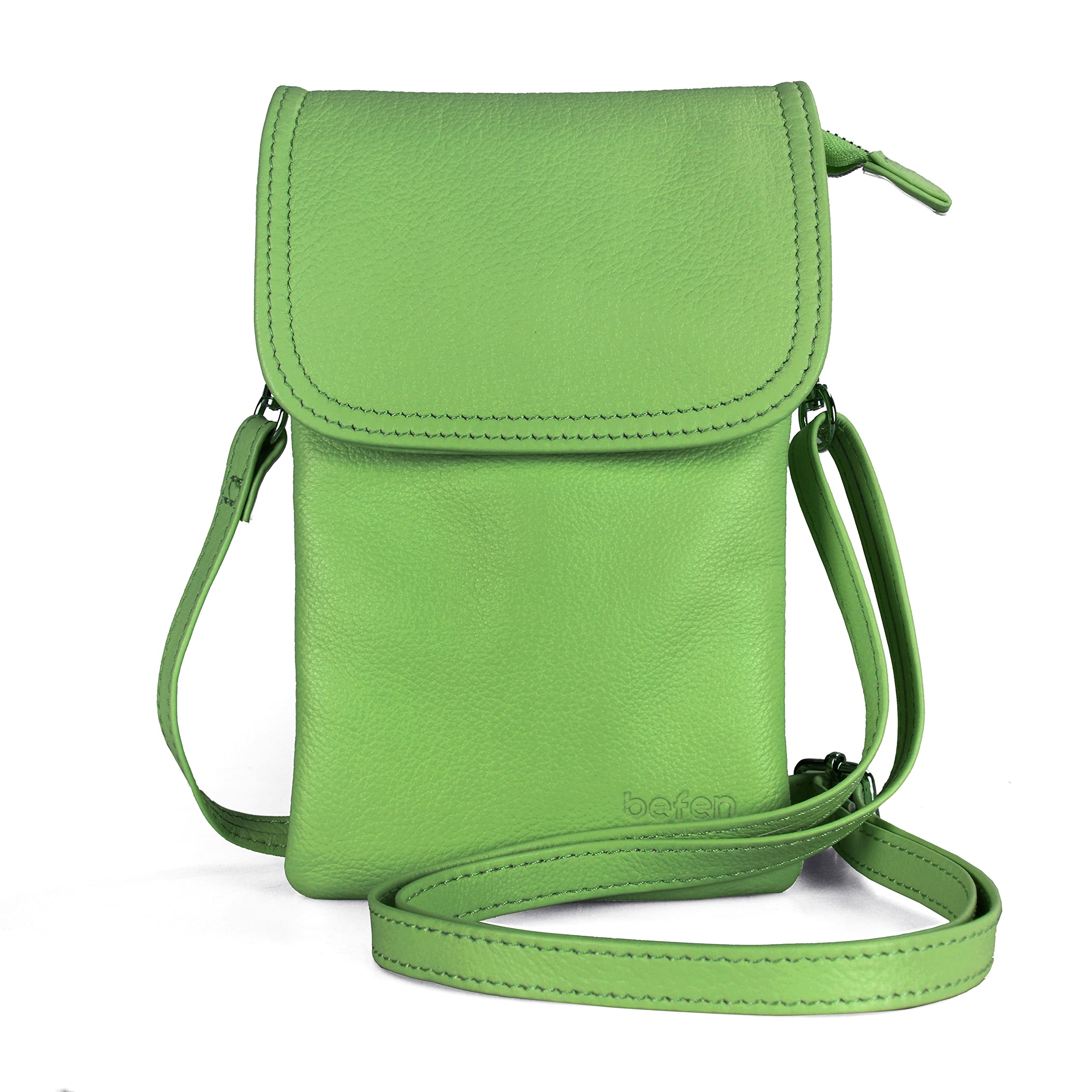 Befen Genuine Leather Small Crossbody Phone Wallet Purse for Women - Stylish & Compact Bag for Daily Use, Travel, and Shopping