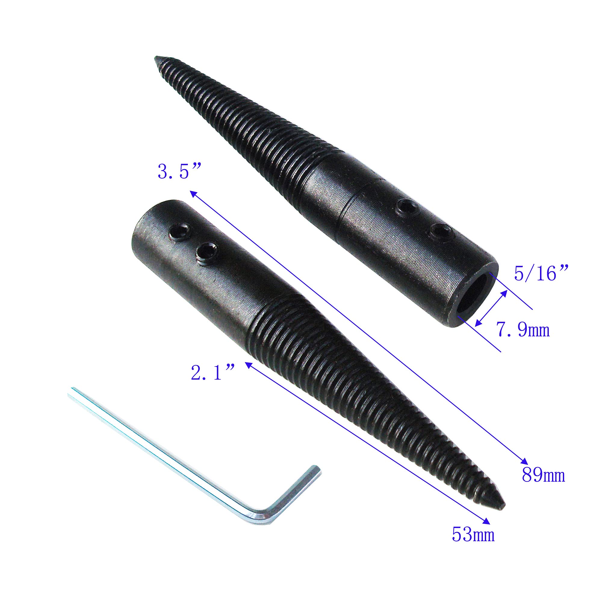 NC HAISDA 2-Pack Tapered Spindle Adapter for Bench Grinder - Left & Right Threaded Buffing & Polishing Wheel Accessory - Perfect for Metalworking, Woodworking & DIY Projects