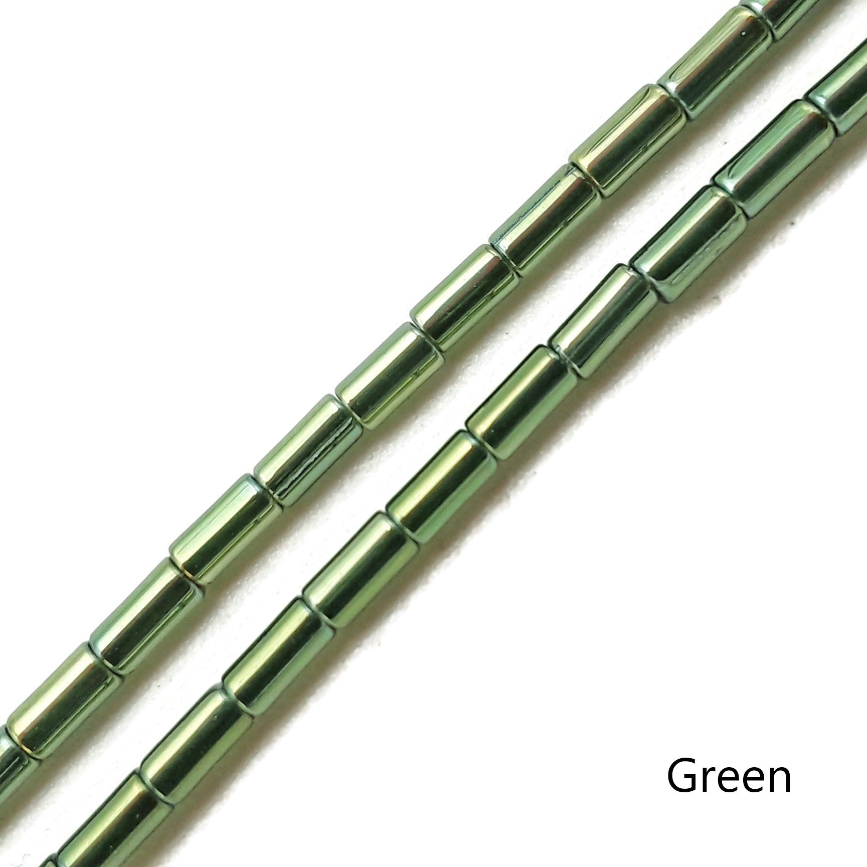 2x5mm Smooth Crystal Glass Tube Beads - 15 Strands for Jewelry Making, Bracelets, Necklaces & DIY Crafts