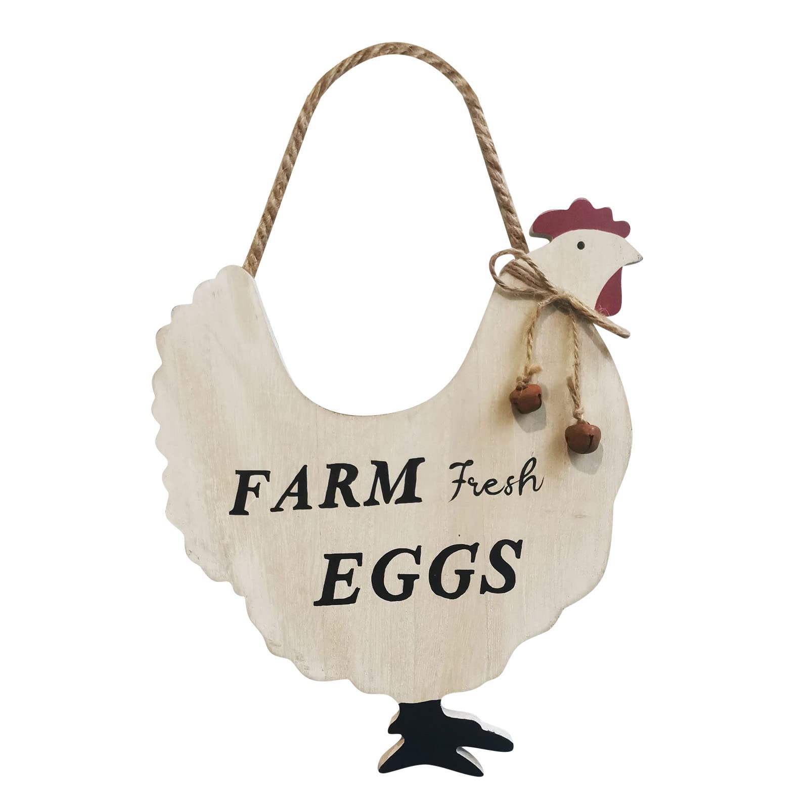 KSHQU Handcrafted Wooden Farm Animal Decor - Cow, Sheep, Pig & Chicken Hanging Ornaments for Rustic Home, Nursery & Farmhouse Decor | Perfect for Wall, Christmas Tree & Country-Themed Parties