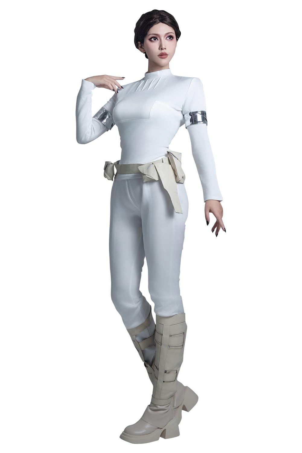 Queen White Cosplay Costume for Women - Full Set Halloween Dress Outfit | Perfect for Cosplay Events, Halloween Parties & Themed Costume Balls