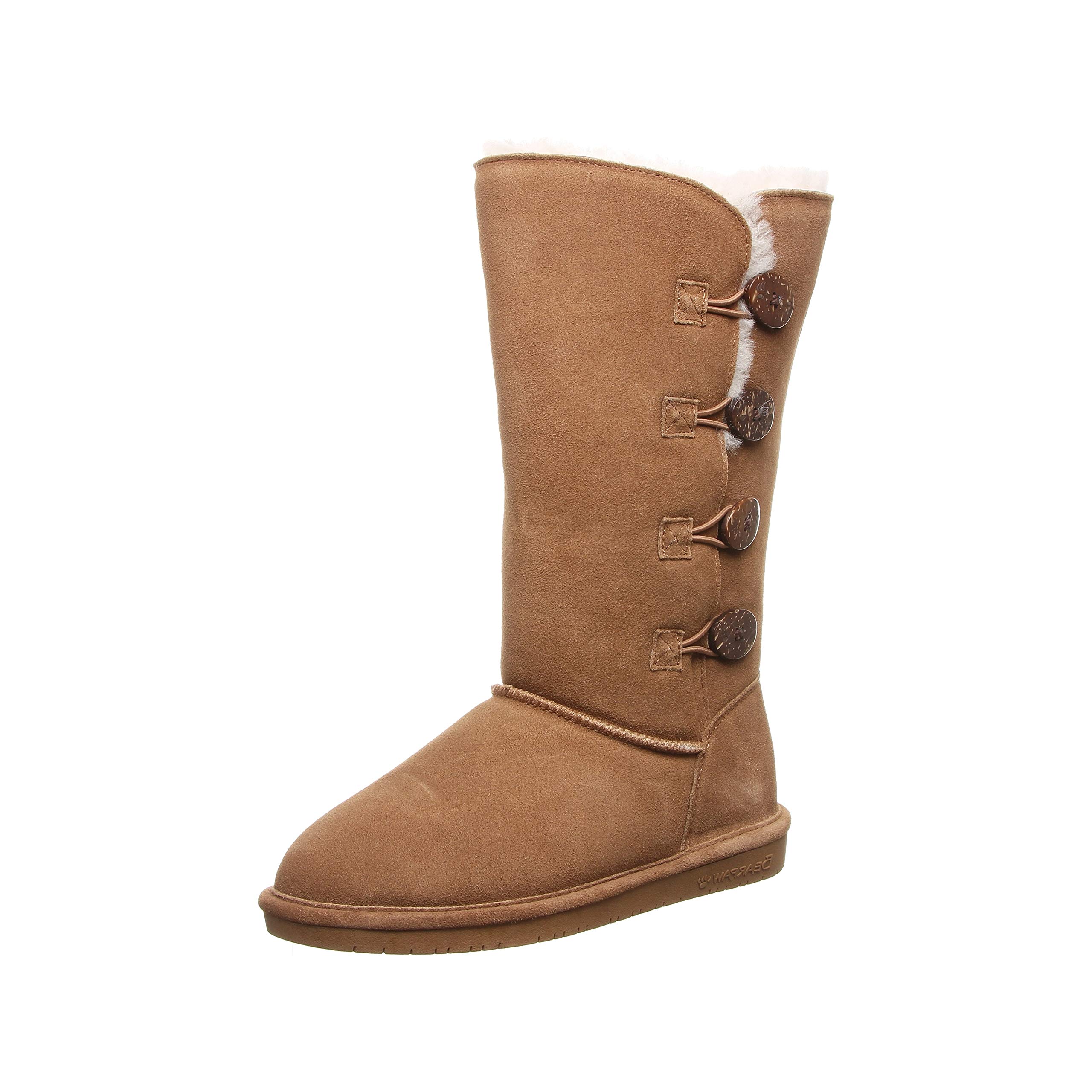 BEARPAW Women's Lori Suede Slip-On Winter Boots - Comfortable & Warm Ankle Boots for Women in Multiple Colors | Perfect for Casual Outfits, Snow Days & Cozy Indoor Wear