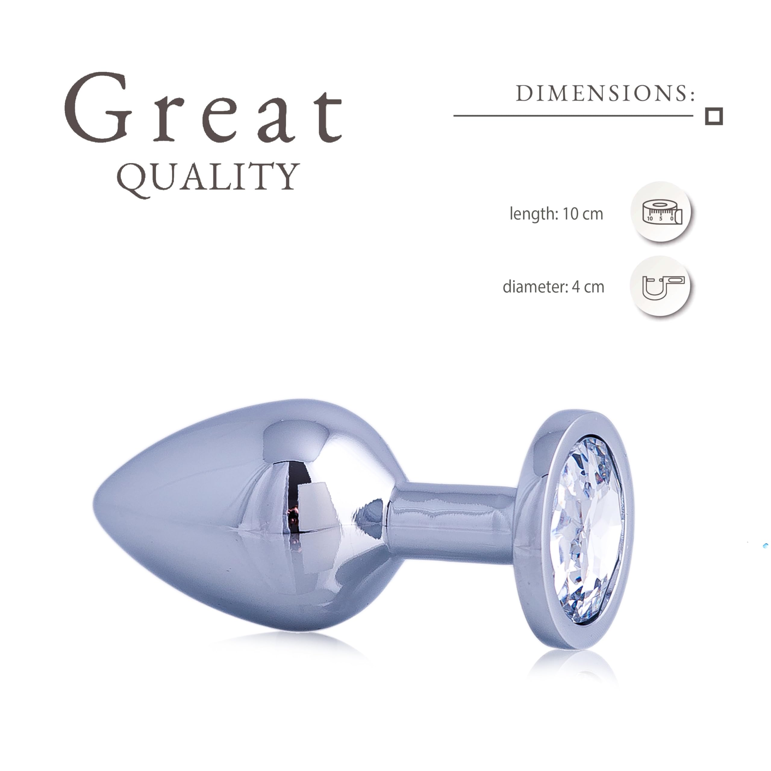 Premium Silicone Anal Plug for Women & Men - 10cm Length & 4cm Diameter - Comfortable Butt Plug for Beginners & Advanced - Perfect for Solo Play & Couples Use - Enhance Intimacy & Sensation - Soft & Body-Safe Material