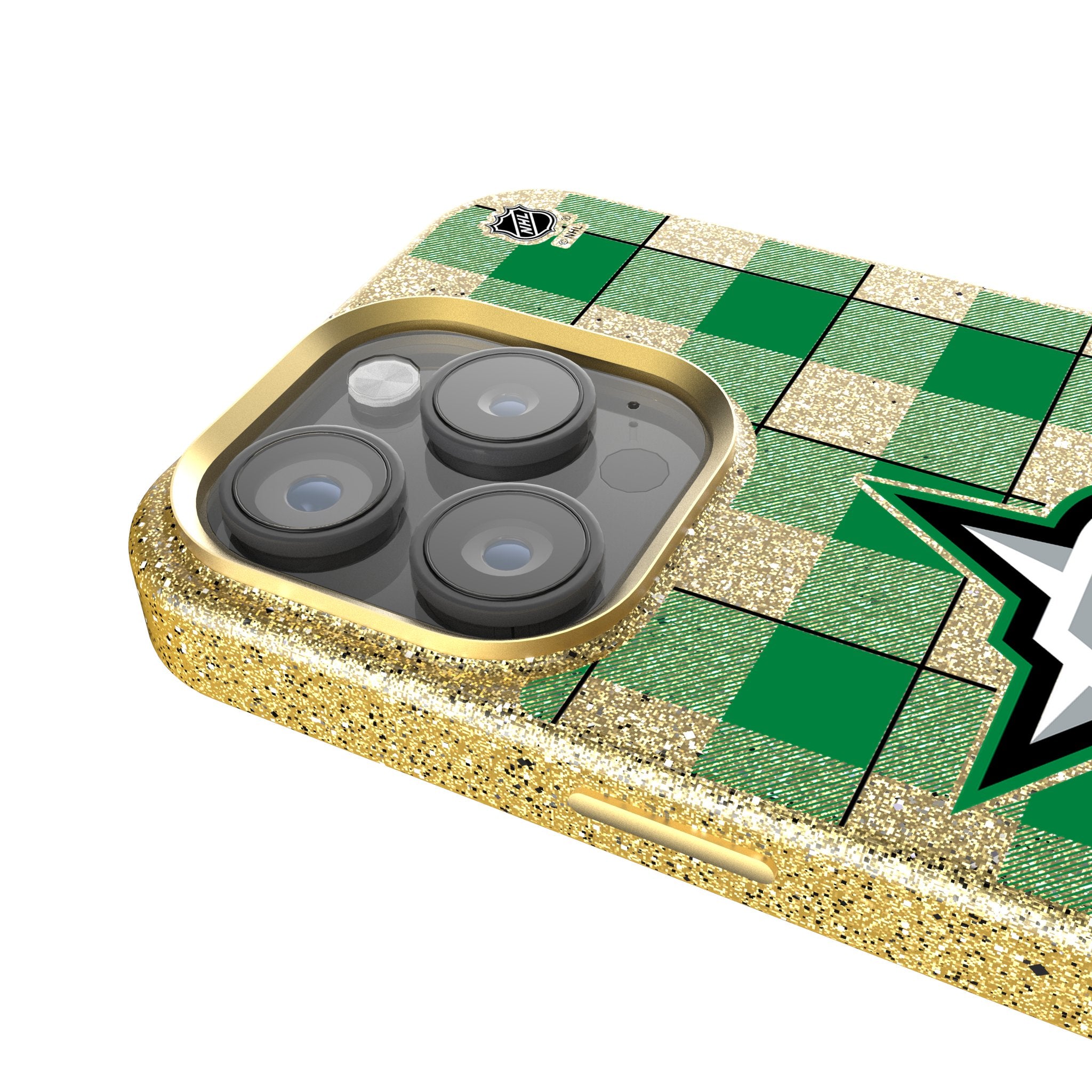 Dallas Stars Plaid Rhinestone Phone Case for iPhone & Samsung - Stylish Protection for Hockey Fans & Game Days