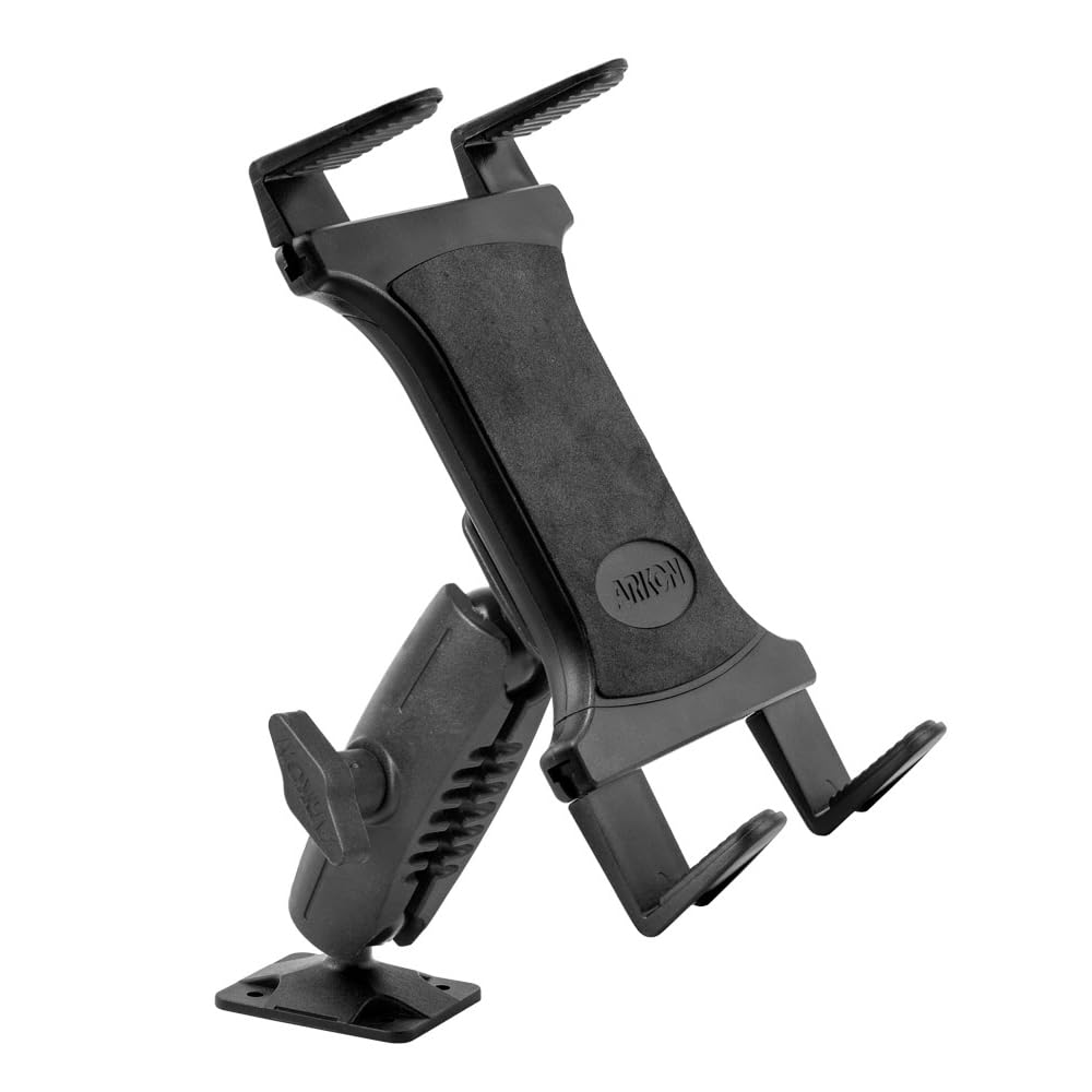 Arkon Heavy Duty Drill Base Tablet Mount - Universal Holder for iPad Air 2/Air/4/3/2 & Samsung Galaxy Note 10.1/Tab Pro 12.2 - Perfect for Construction Sites, Workshops & DIY Projects (TABRMAMPS)