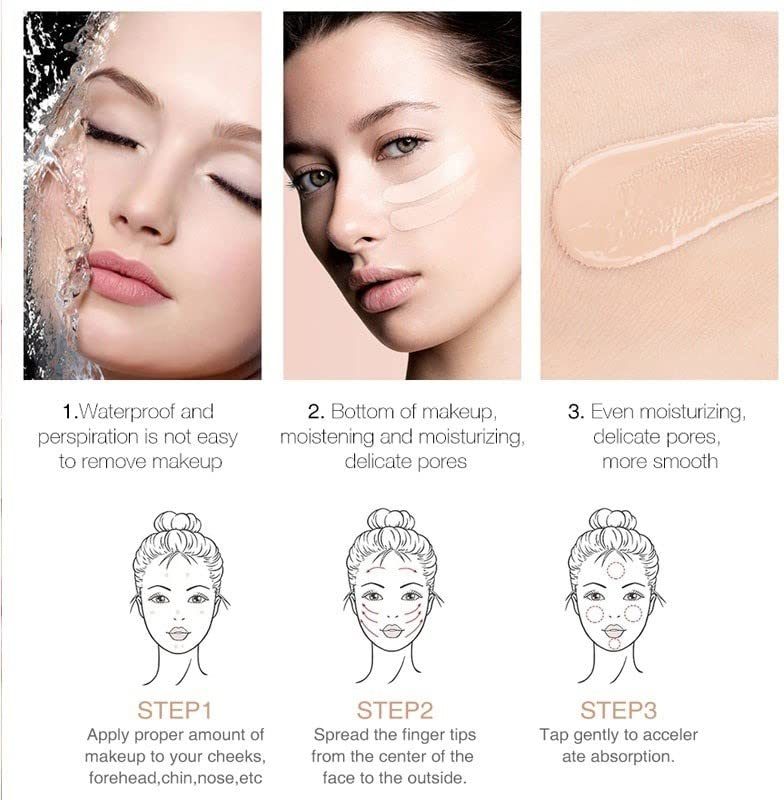 Long-Lasting Full Coverage Oil Control Waterproof Liquid Foundation - Matte Finish for All-Day Wear, Perfect for Oily Skin & Hot Weather - Ideal for Daily Makeup, Parties, and Special Events