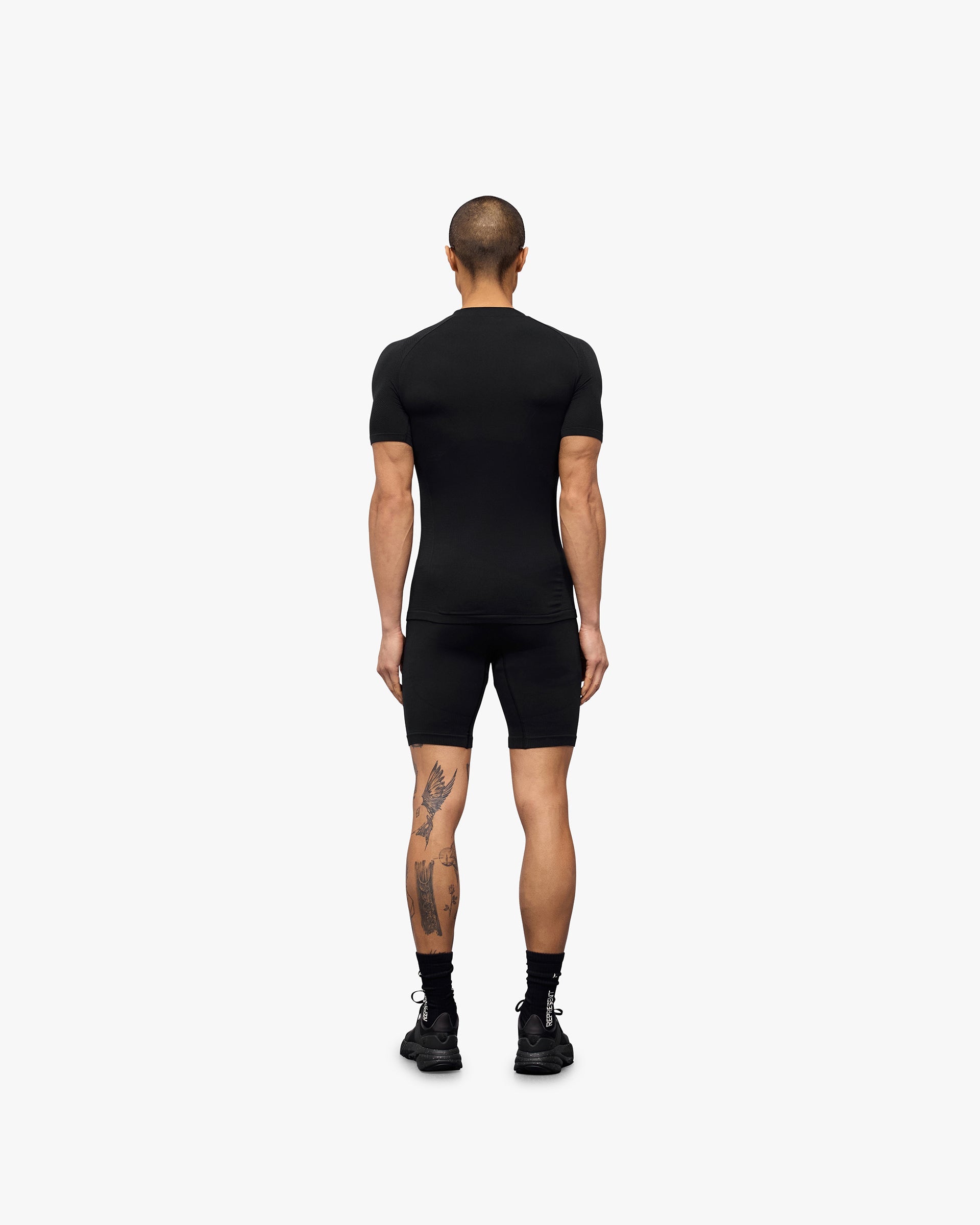 247 DNA Seamless T-Shirt for Men - Soft Comfortable Black Crew Neck Tee - Perfect for Gym, Workout, and Casual Wear