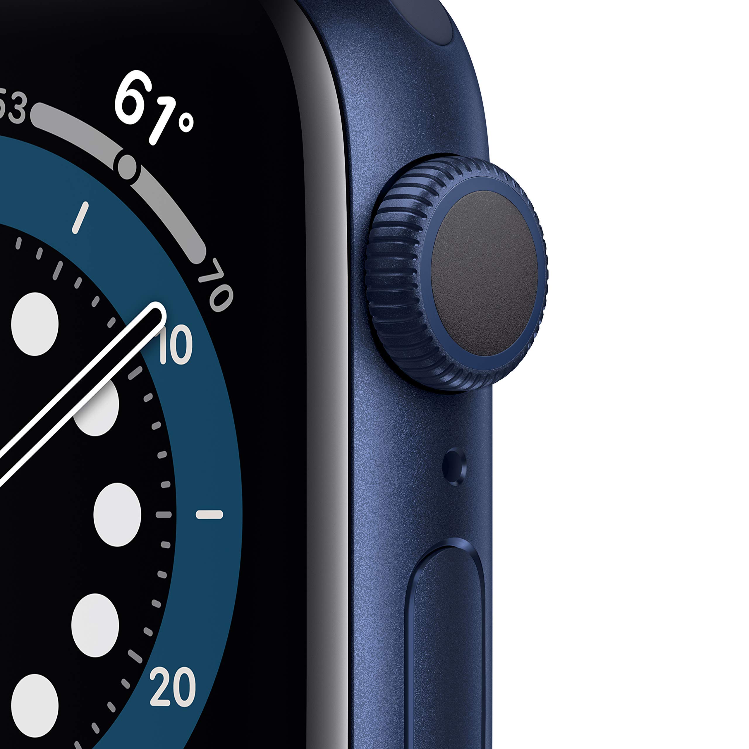 Apple Watch Series 6 (GPS, 40mm) - Blue Aluminum Case with Deep Navy Sport Band (Renewed) | Smartwatch for Fitness Tracking, Heart Rate Monitoring & Notifications | Perfect for Running, Swimming & Daily Use