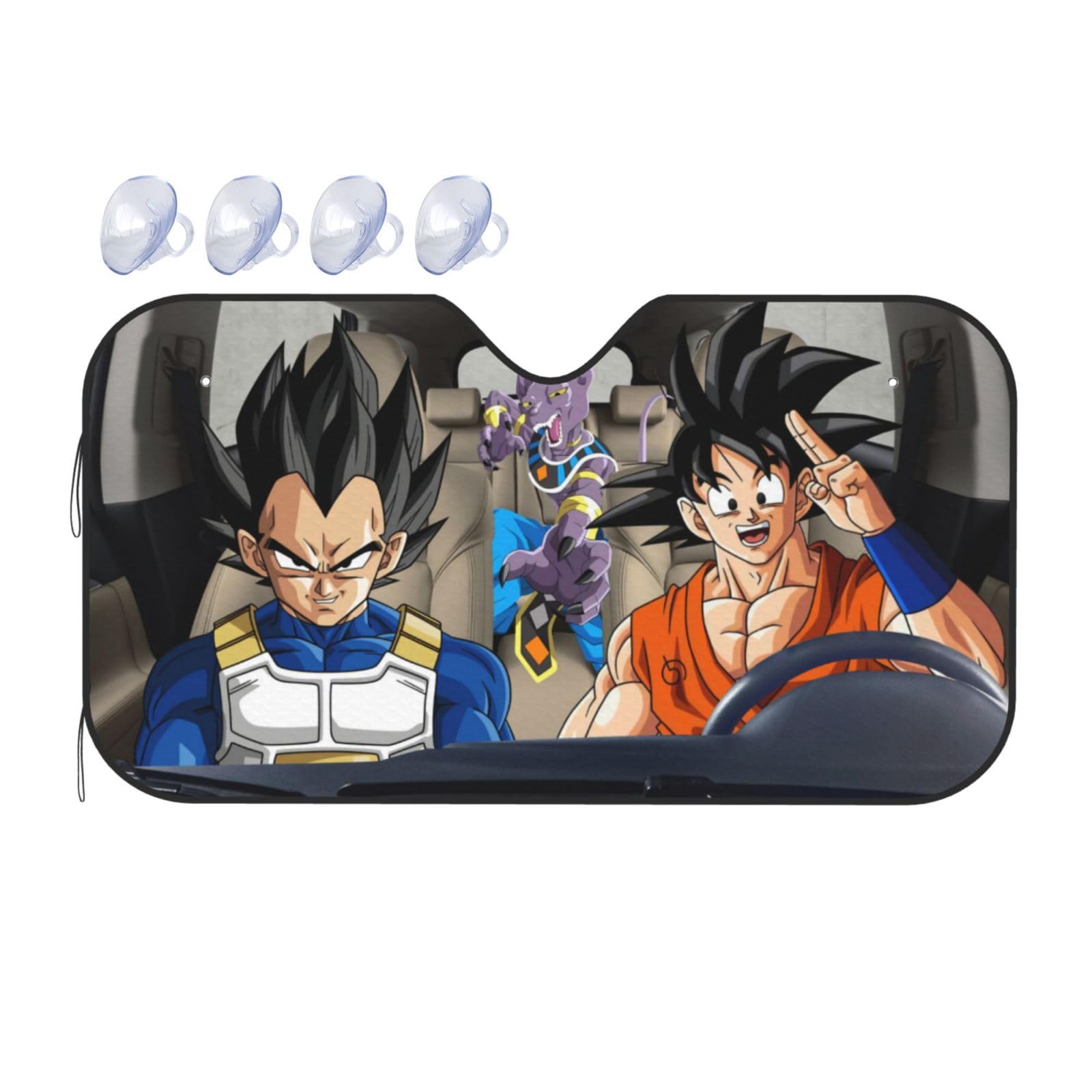 Anime SUV Windshield Sun Shade - Foldable UV Protector for Cars (51.2x27.5in) - Keep Vehicle Cool