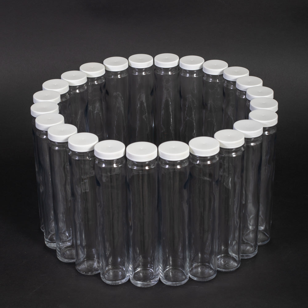 24 Pack 350ml Glass Bottles with Airtight Lids - Perfect for DIY Crafts, Essential Oils, Homemade Beverages & Kitchen Storage