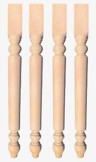 Farmhouse Wood Dining Table Legs - 29 Inch Long, 2 1/4 Square, Set of 4 Unfinished Solid Wood DIY Furniture Legs for Farmhouse, Rustic, and Industrial Style Tables - Perfect for Dining Tables, Kitchen Islands, and DIY Furniture Projects